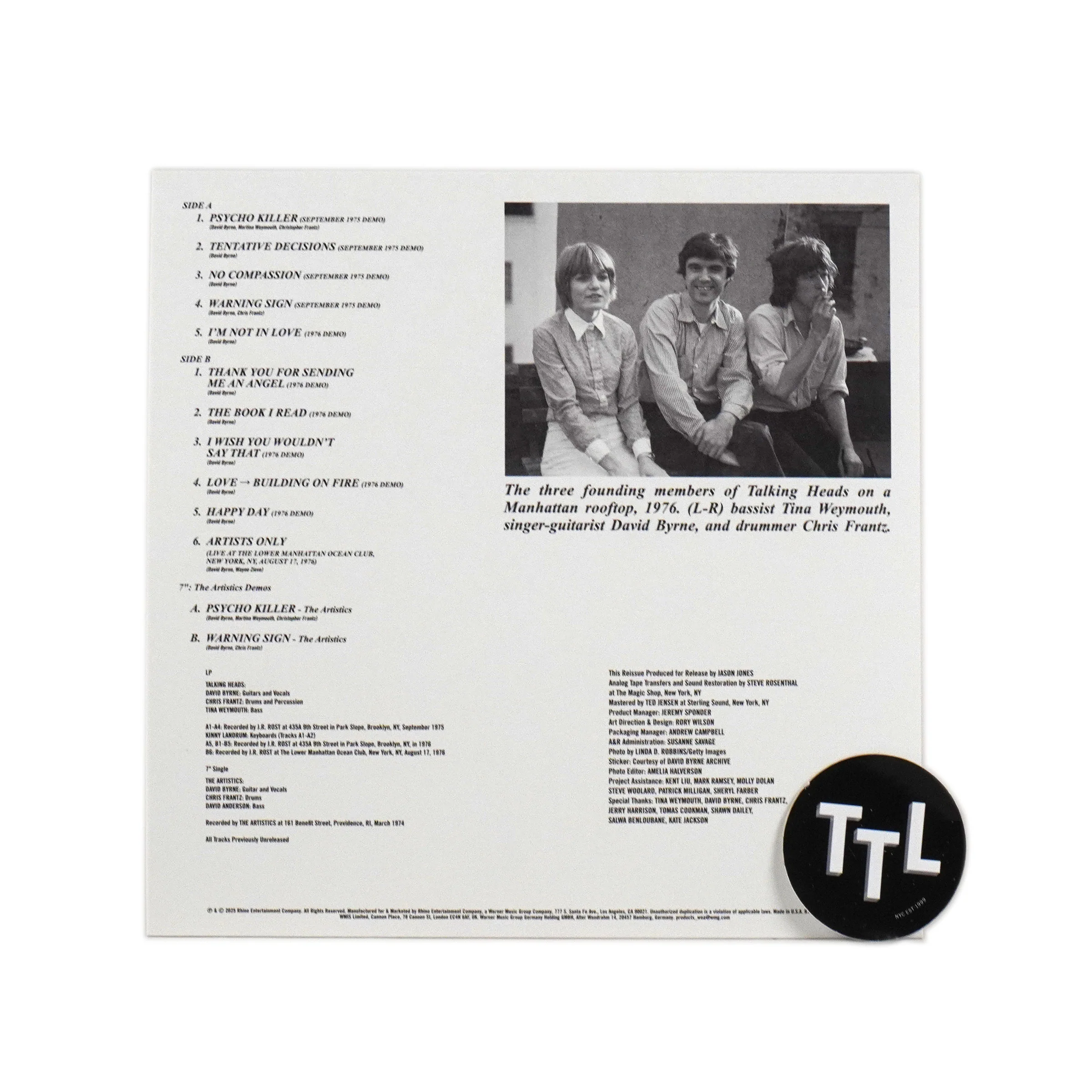 Talking Heads: Tentative Decisions - Demos & Live Vinyl LP+7" - Image 4