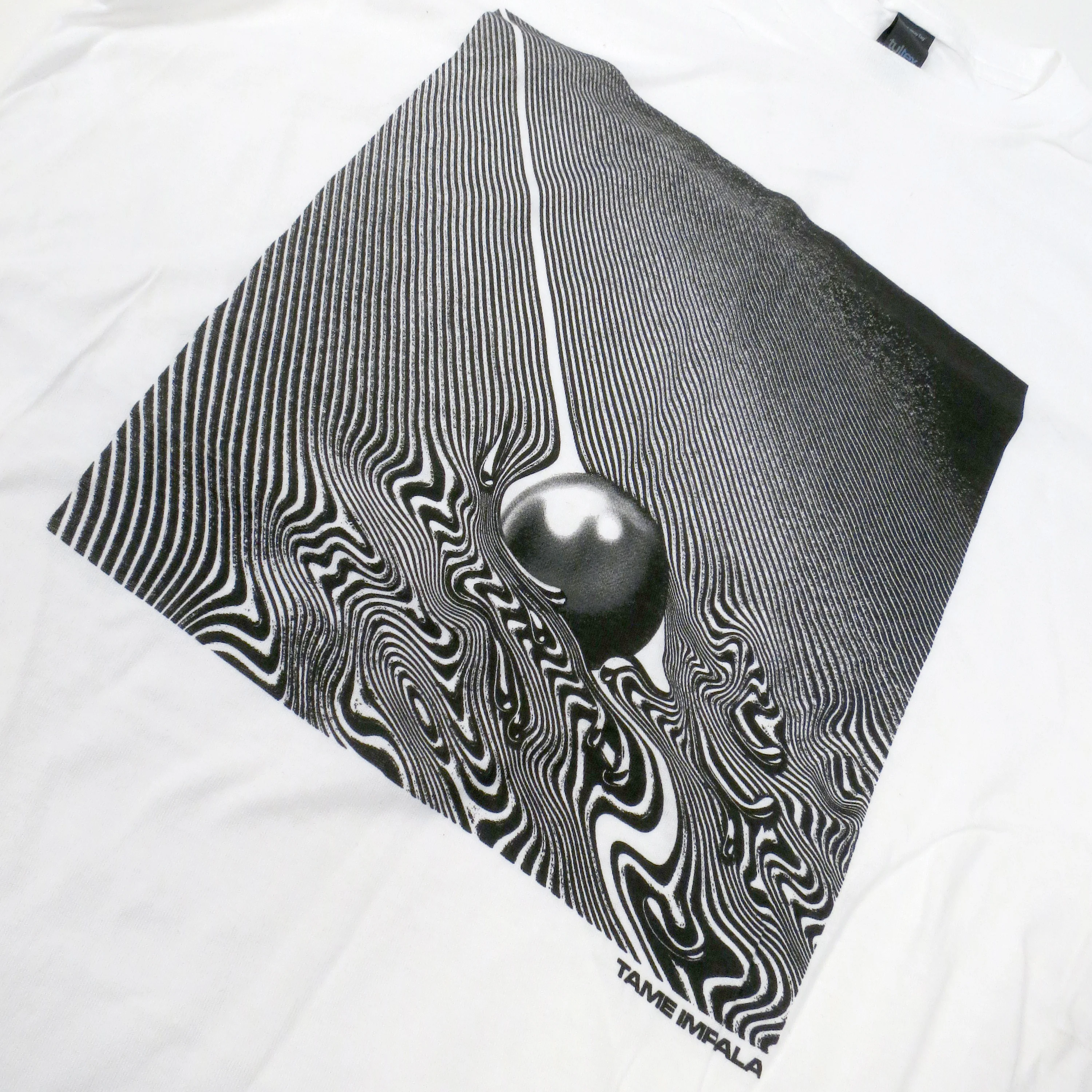 Tame Impala: Monochrome Currents Shirt - White - Image 2
