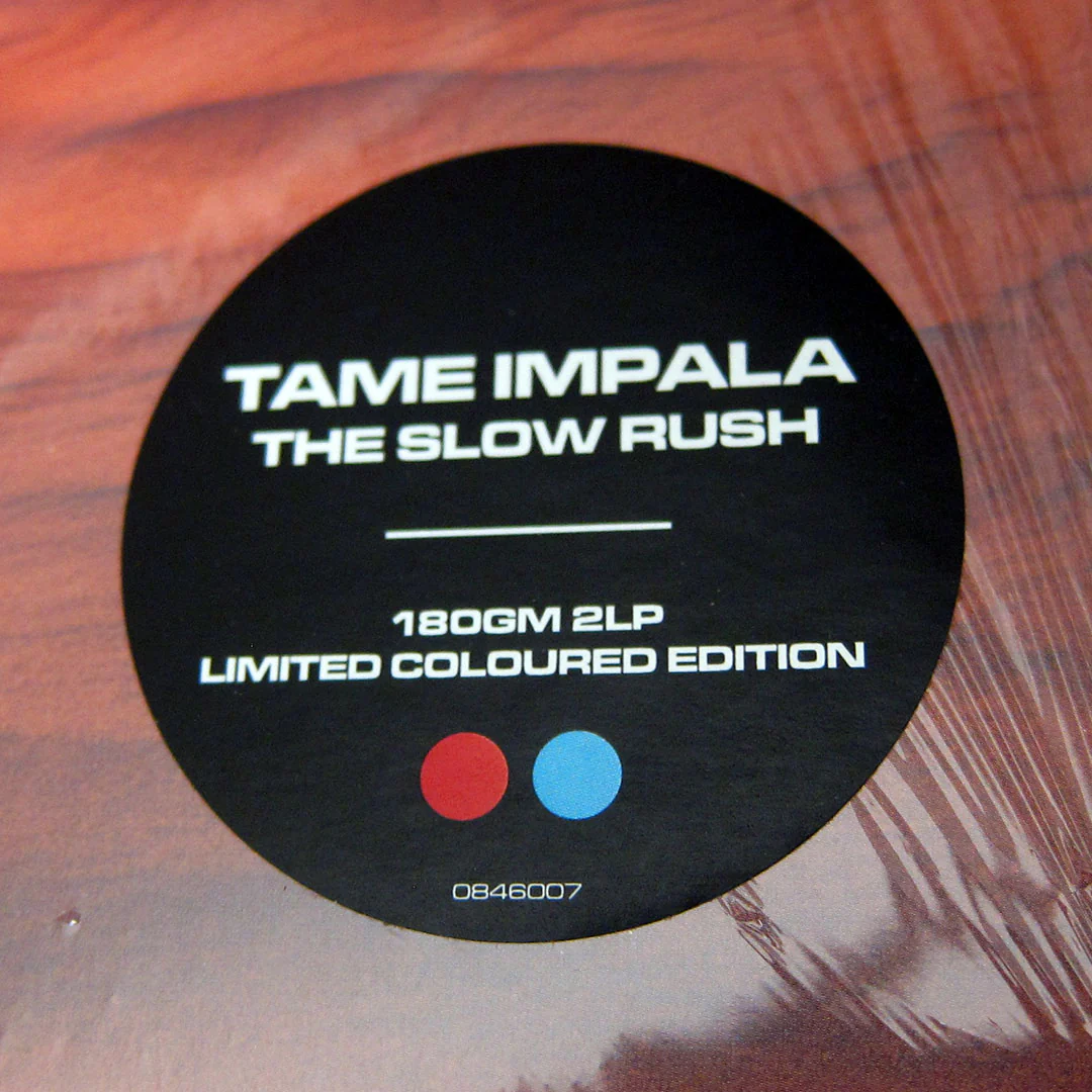 Tame Impala: The Slow Rush (180g, Indie Exclusive Red / Light Blue Colored Vinyl) Vinyl 2LP - Limit 1 Per Customer - Image 5
