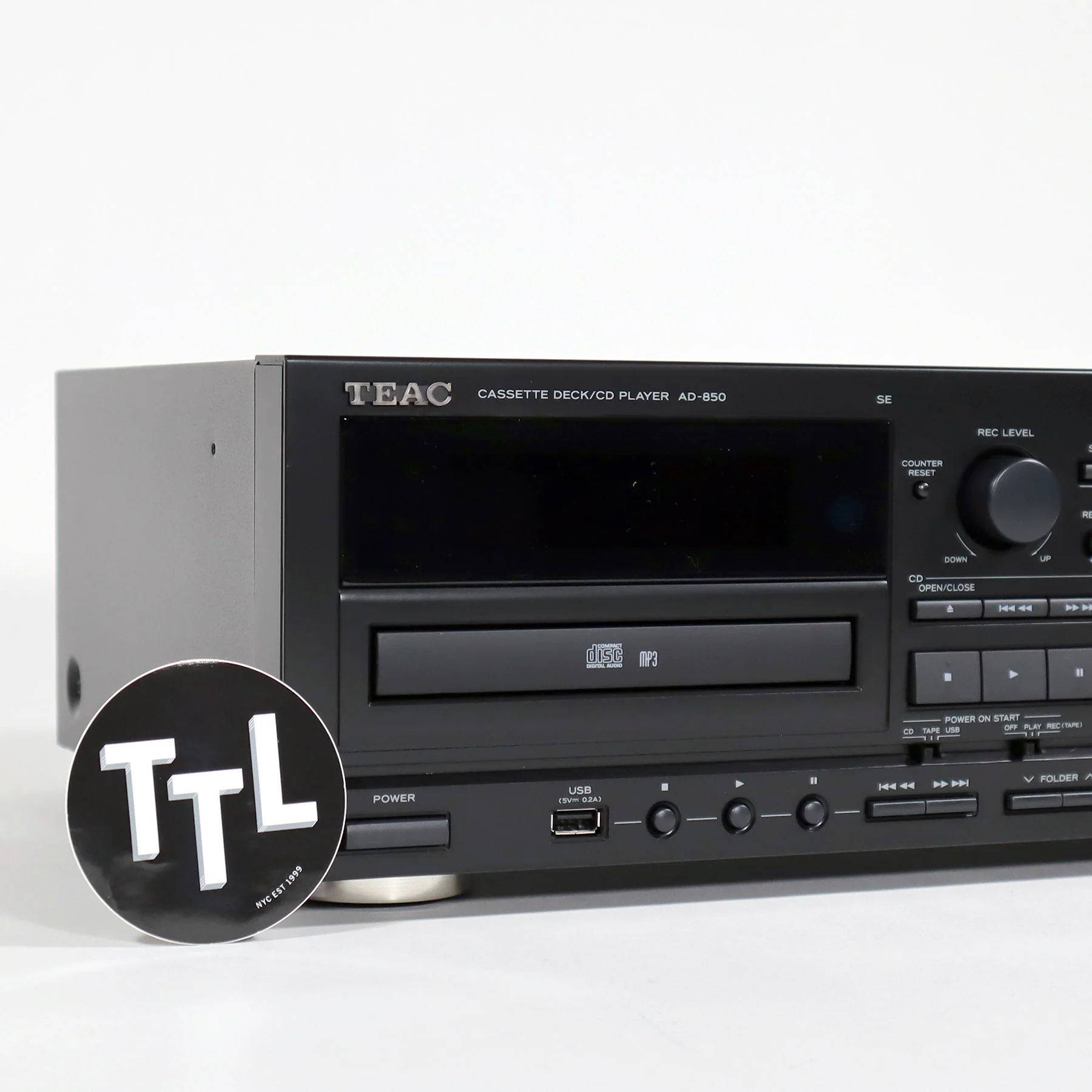 Teac: AD-850 Cassette Player / CD Player / USB Recorder (AD850SEB) - Black - Image 4