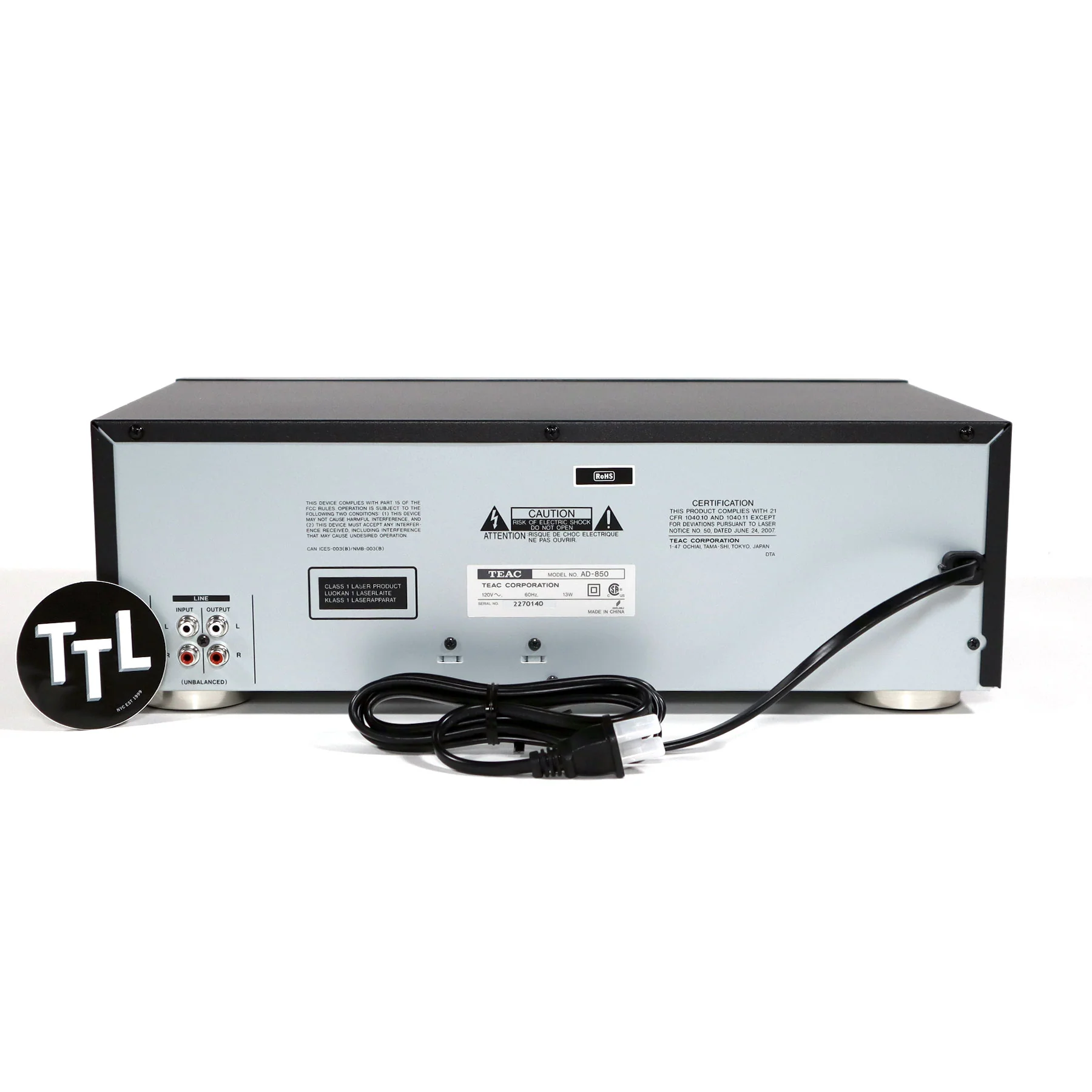 Teac: AD-850 Cassette Player / CD Player / USB Recorder (AD850SEB) - Black - Image 6