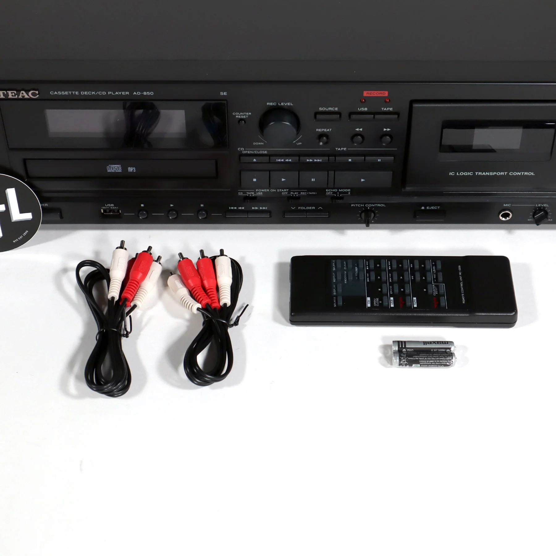 Teac: AD-850 Cassette Player / CD Player / USB Recorder (AD850SEB) - Black - Image 7
