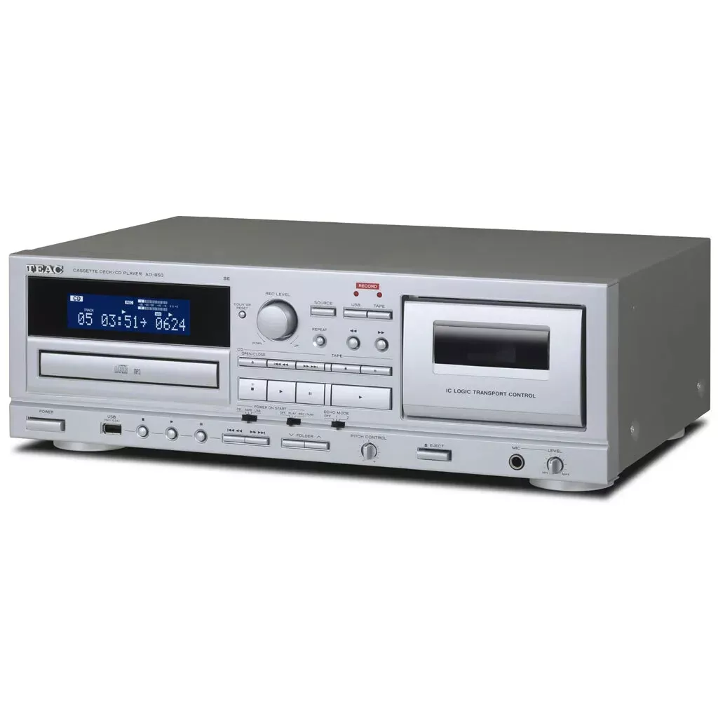 Teac: AD-850 Cassette Player / CD Player / USB Recorder (AD850SES) - Silver - Image 5