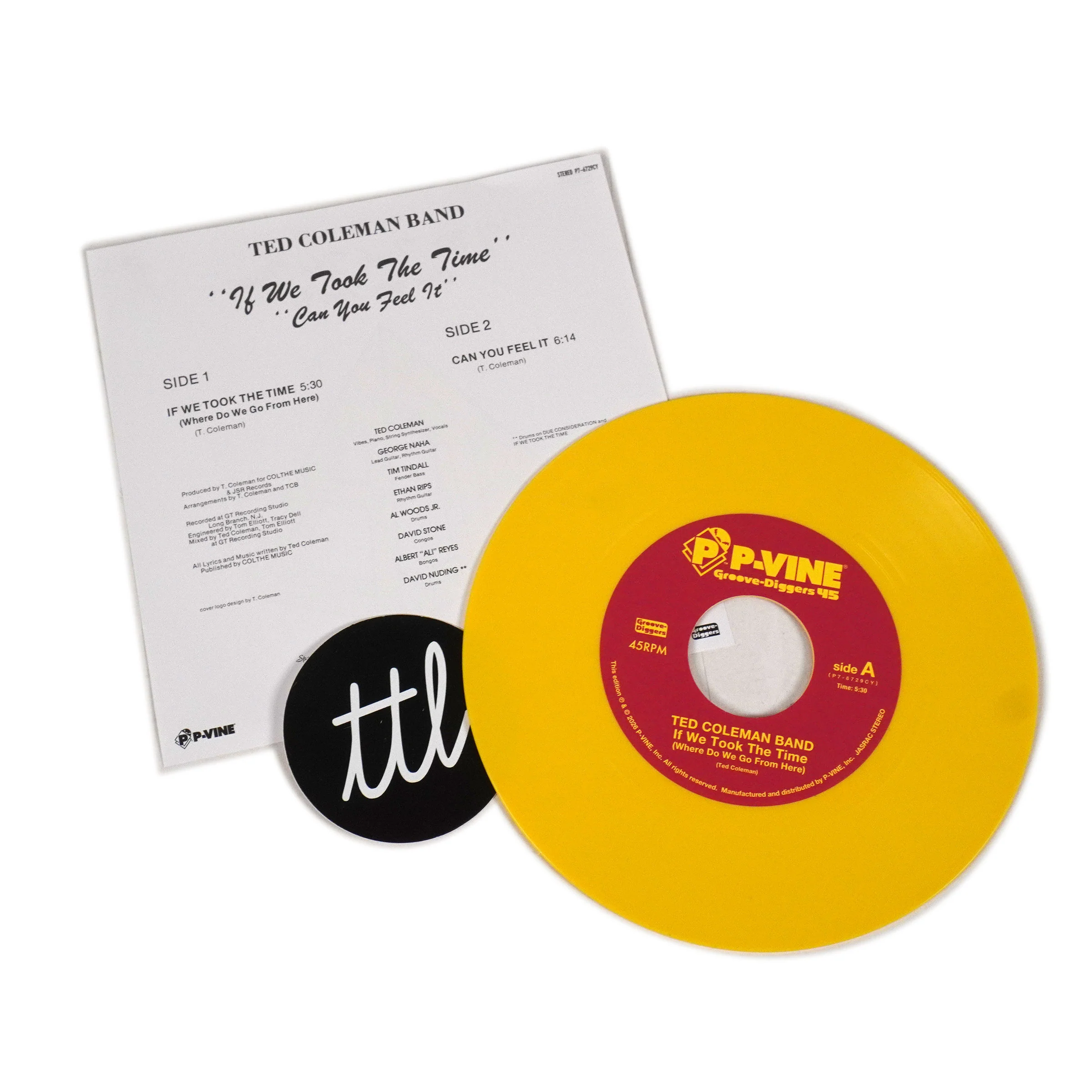 Ted Coleman Band: If We Took The Time / Can You Feel It (Japan Import, Colored Vinyl) Vinyl 7" - Image 2