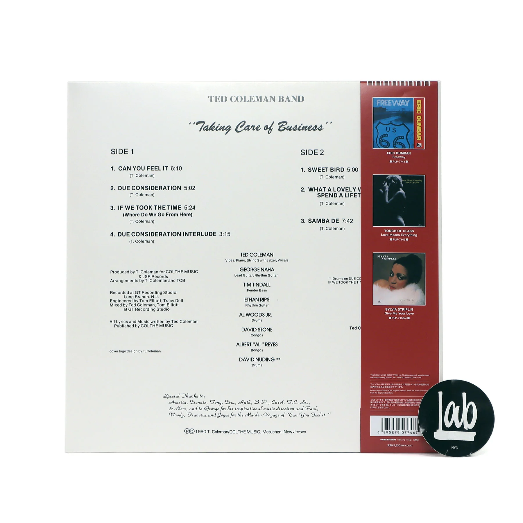 Ted Coleman Band: Taking Care Of Business (Japan Import) Vinyl LP - Image 2