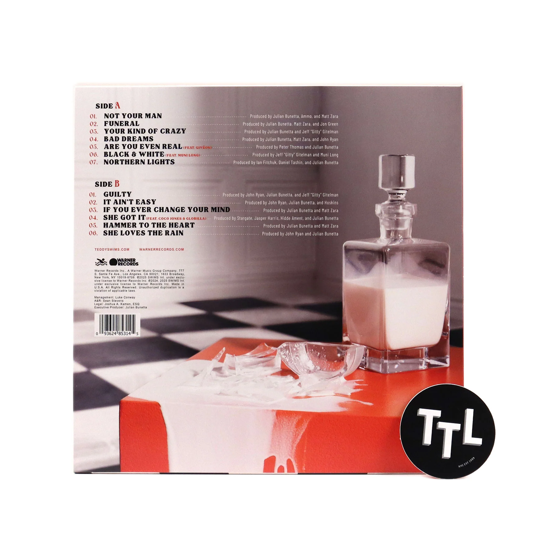 Teddy Swims: I've Tried Everything But Therapy (Part 2) (Indie Exclusive Colored Vinyl) Vinyl LP - Image 3