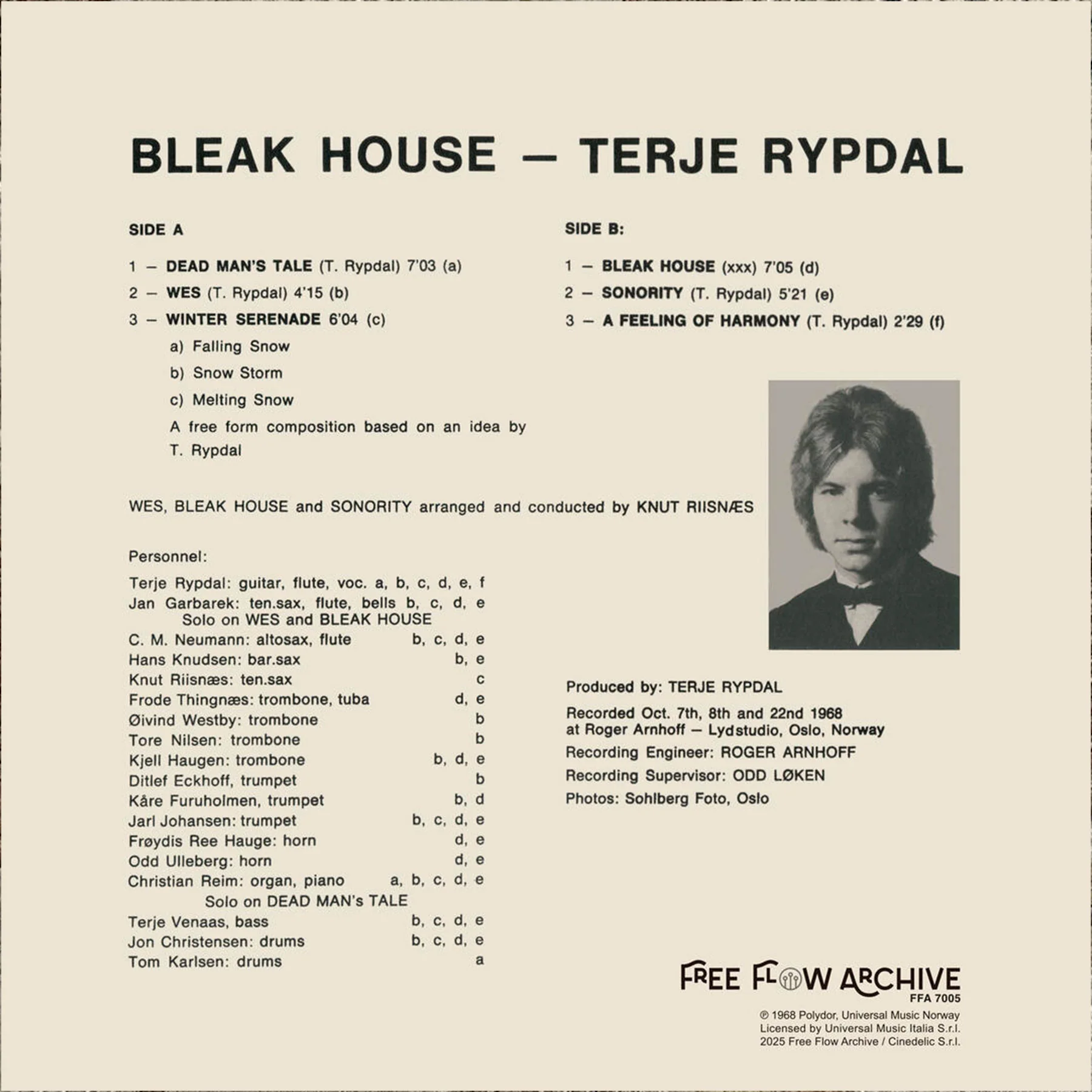 Terje Rypdal: Bleak House Vinyl LP - Image 4
