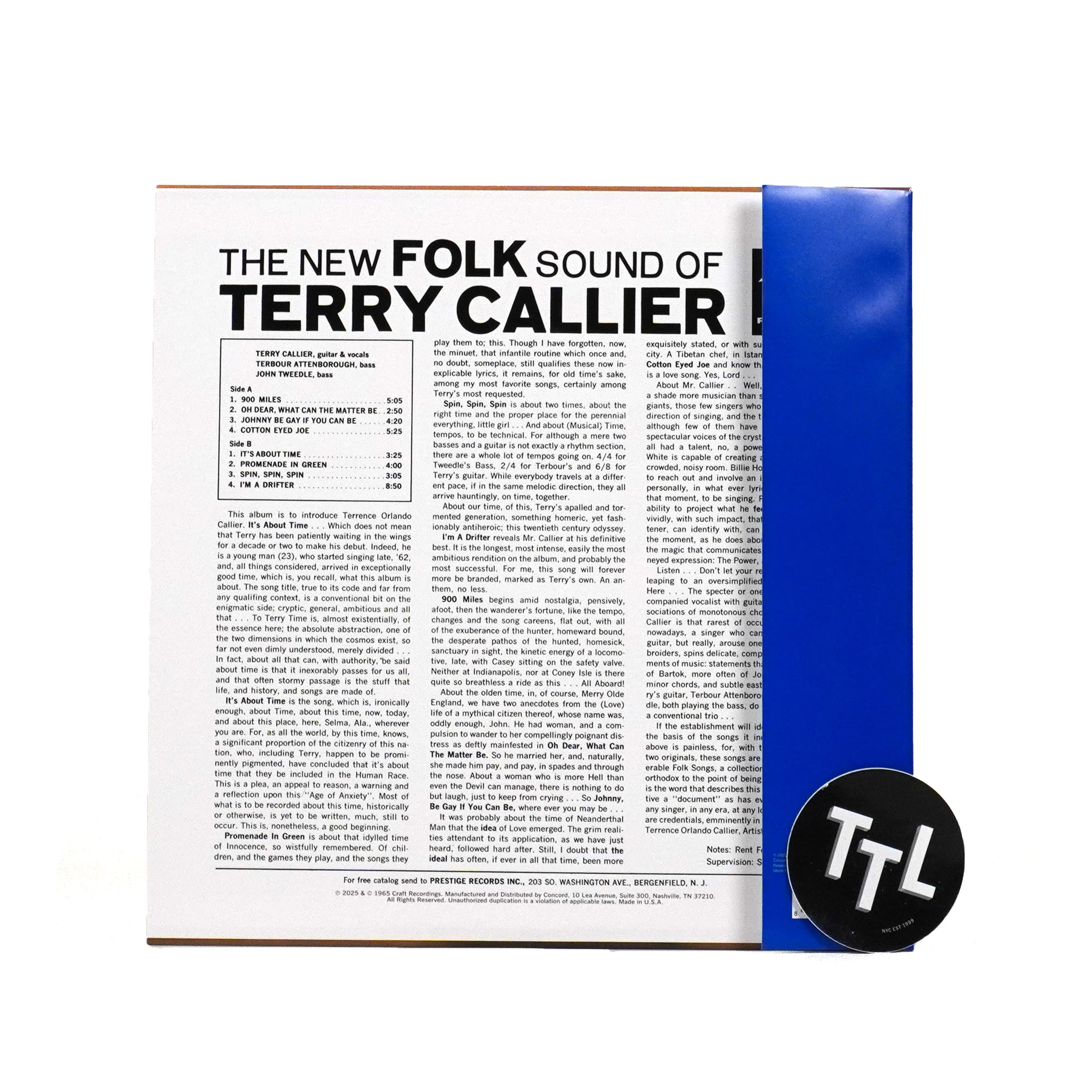 Terry Callier: The New Folk Sound of Terry Callier (180g) Vinyl LP - Image 2