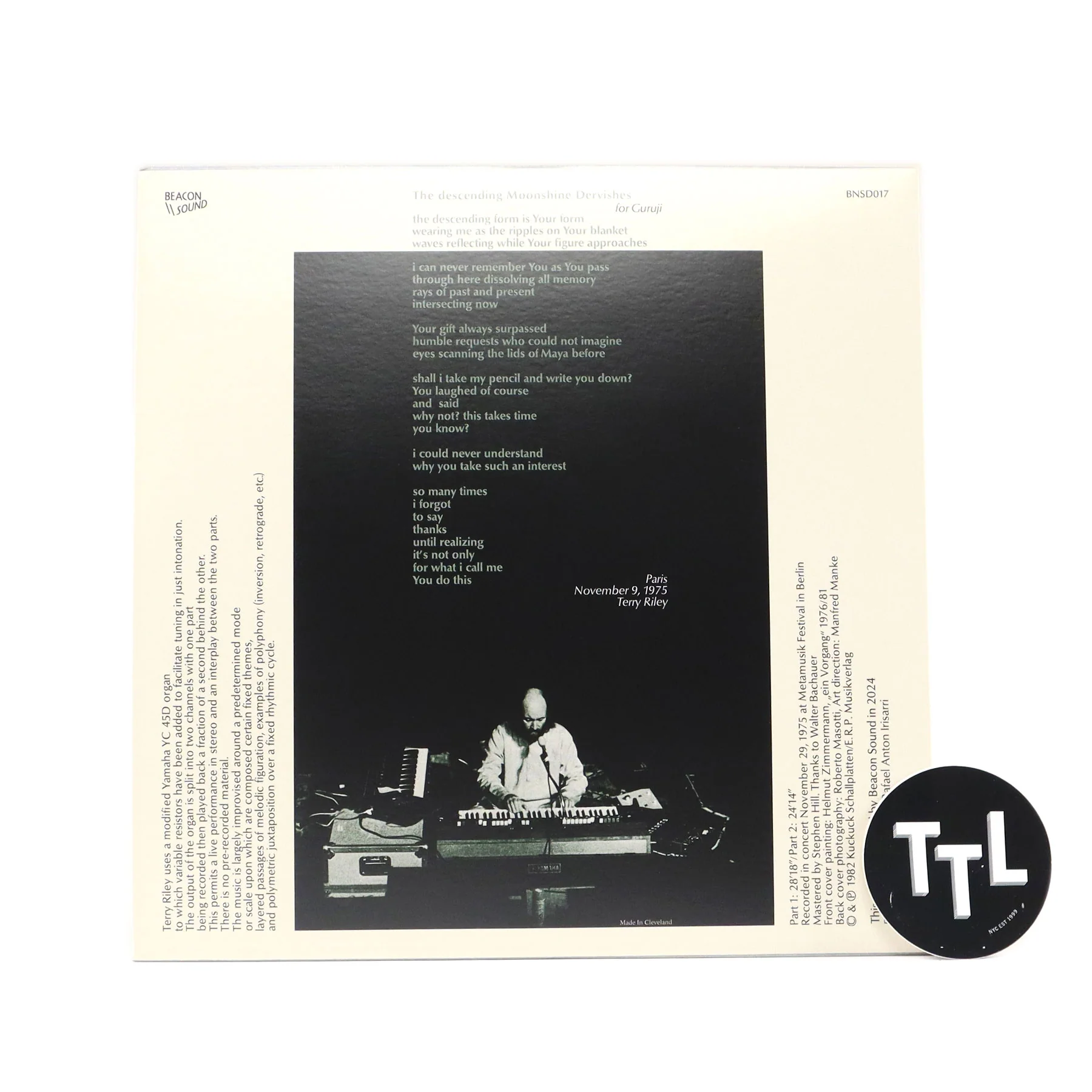 Terry Riley: Descending Moonshine Dervishes Vinyl LP - Image 2