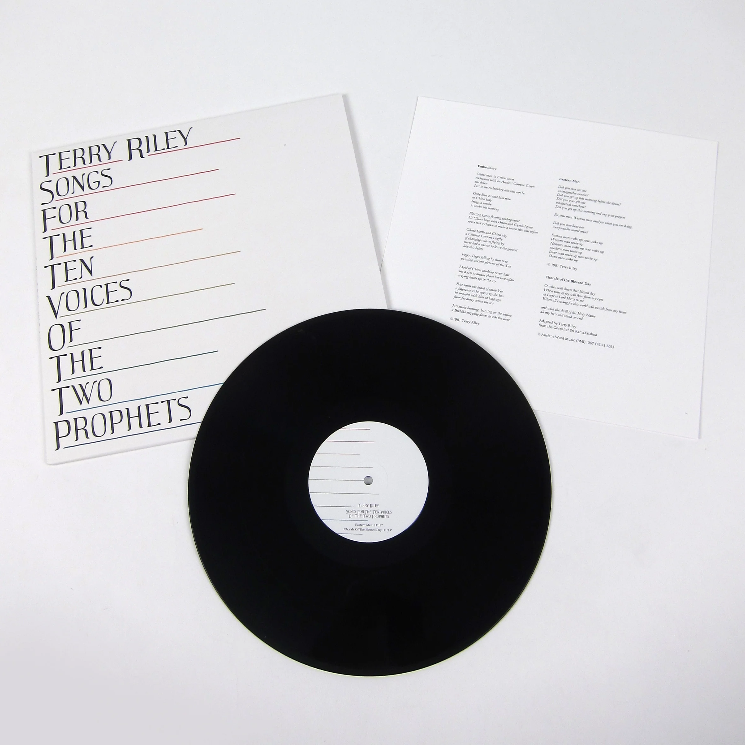 Terry Riley: Songs For The Ten Voices Of The Two Prophets Vinyl LP - Image 2