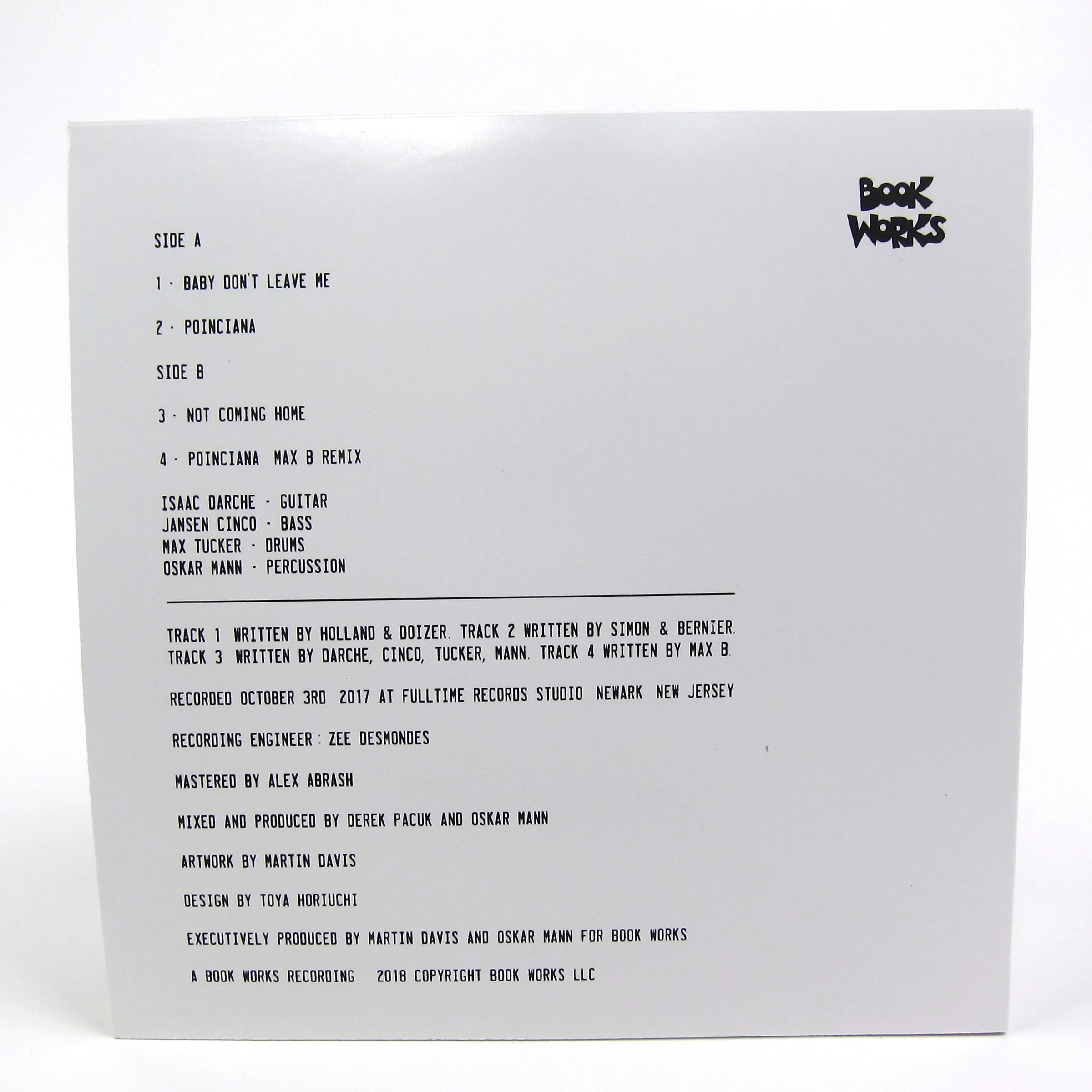 The Book Works Trio: The Book Works Trio EP Vinyl 12" - Image 2