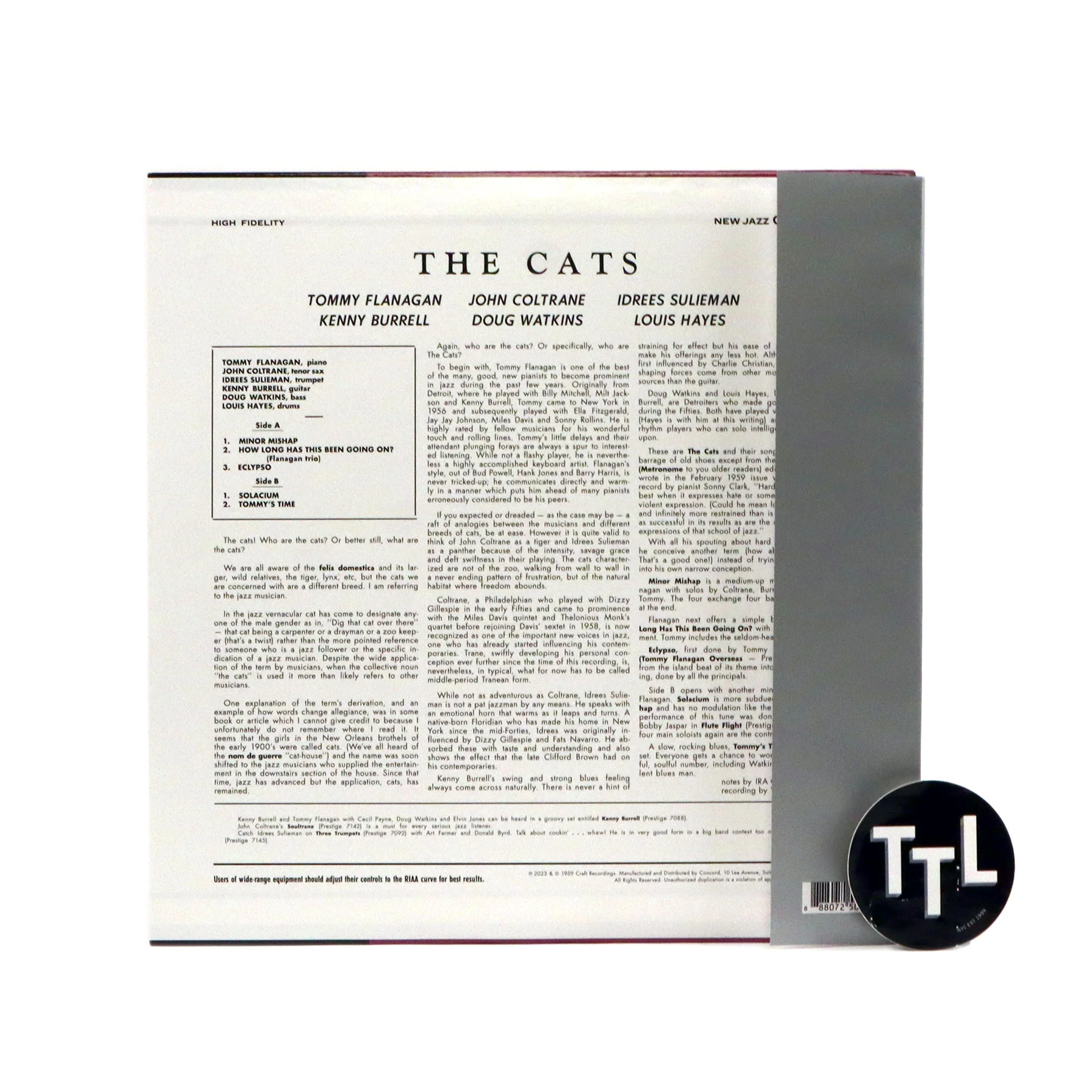 The Cats: The Cats (John Coltrane, Kenny Burrell) (Original Jazz Classics 180g) Vinyl LP - Image 2