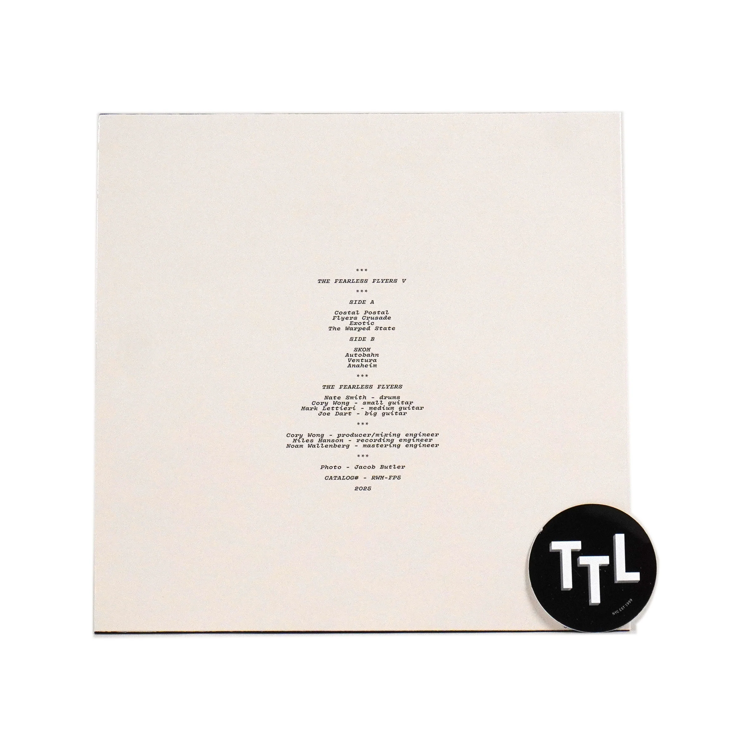 The Fearless Flyers: The Fearless Flyers V Vinyl LP - Image 2