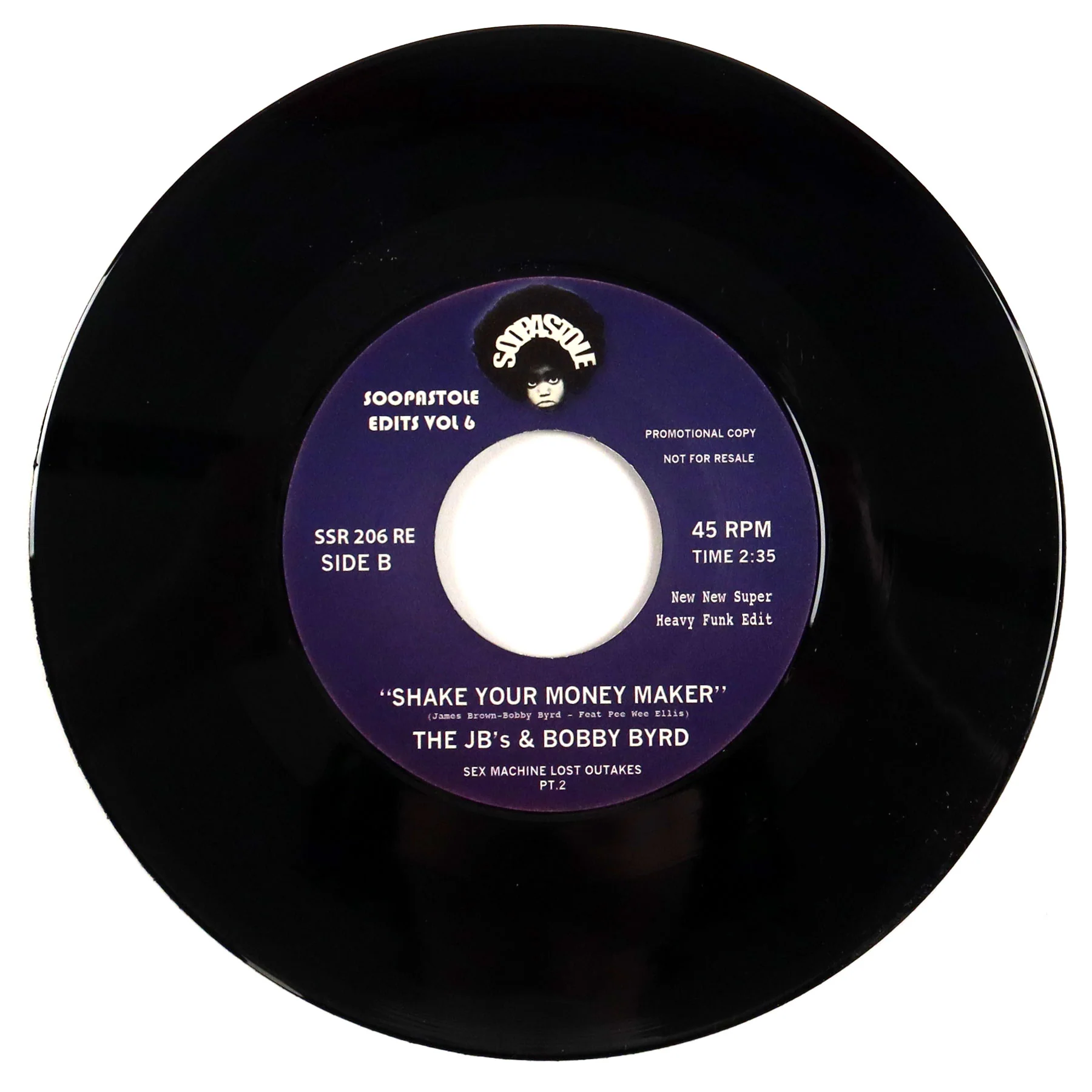 The J.B.'s & Bobby Byrd: Soopastole Edits Vol.6 Vinyl 7" - Image 2