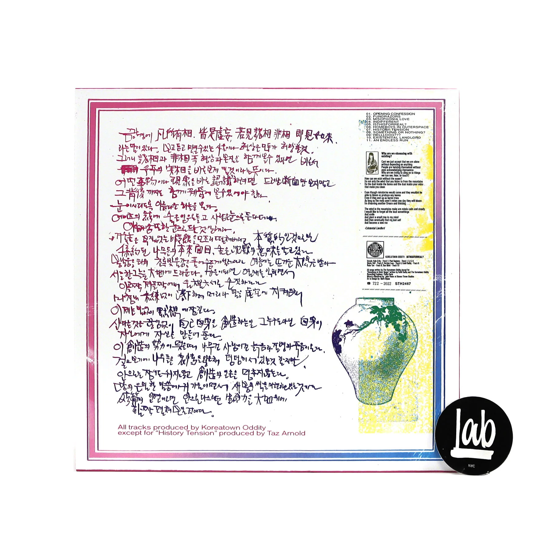 The Koreatown Oddity: ISTHISFORREAL? Vinyl LP - Image 3