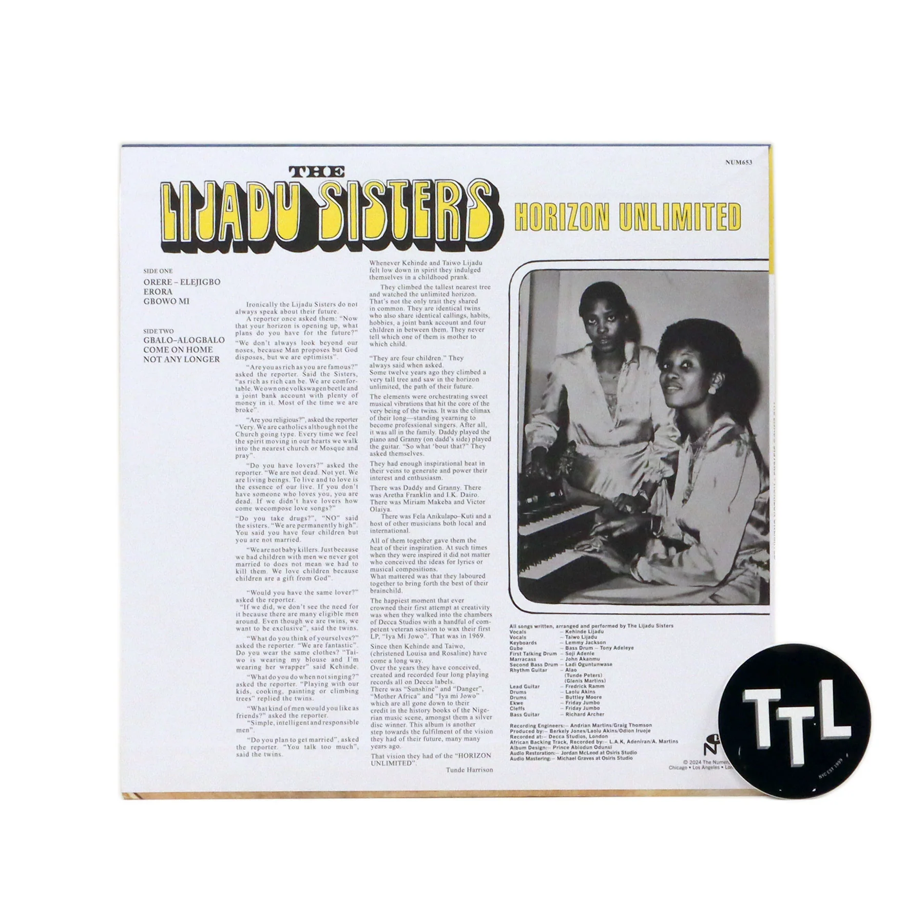 The Lijadu Sisters: Horizon Unlimited (Colored Vinyl) Vinyl LP - Image 3