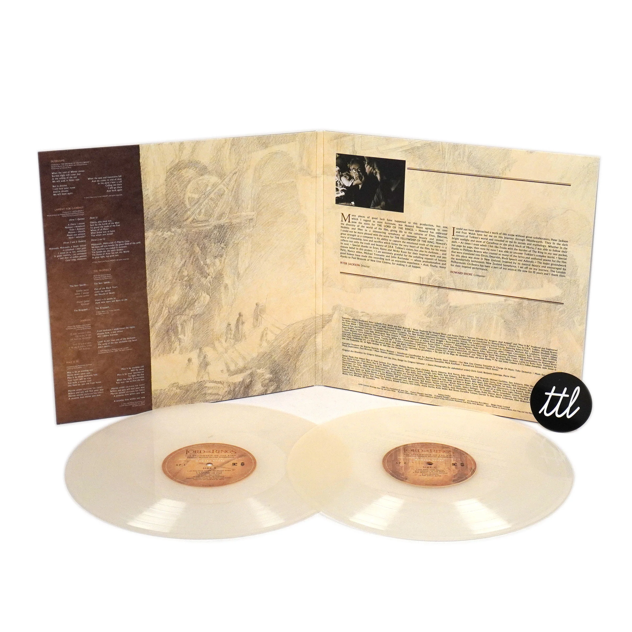 The Lord Of The Rings: Fellowship Of The Ring Soundtrack (Indie Exclusive Colored Vinyl) Vinyl 2LP - Image 2