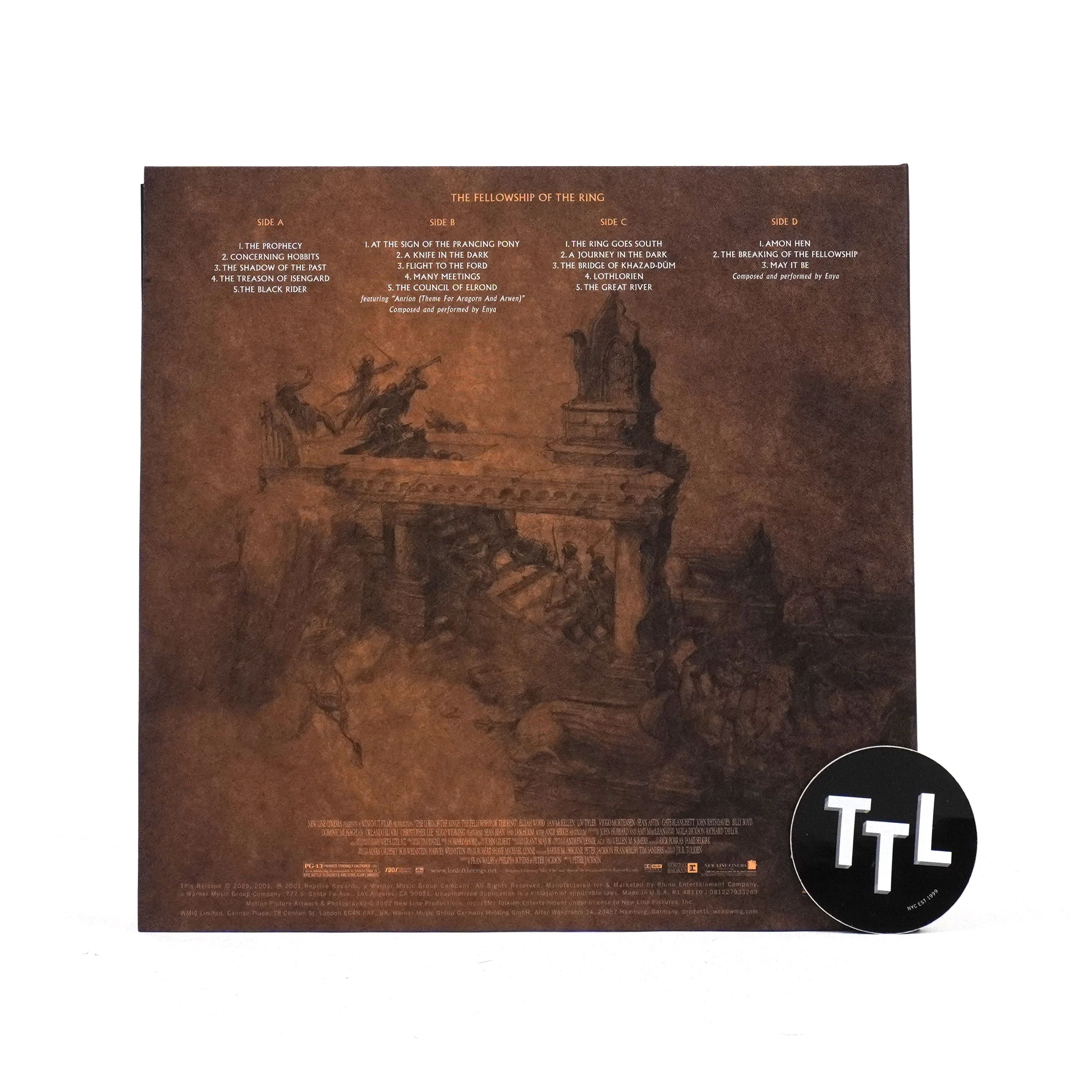 The Lord Of The Rings: Fellowship Of The Ring Soundtrack (Indie Exclusive Colored Vinyl) Vinyl 2LP - Image 3