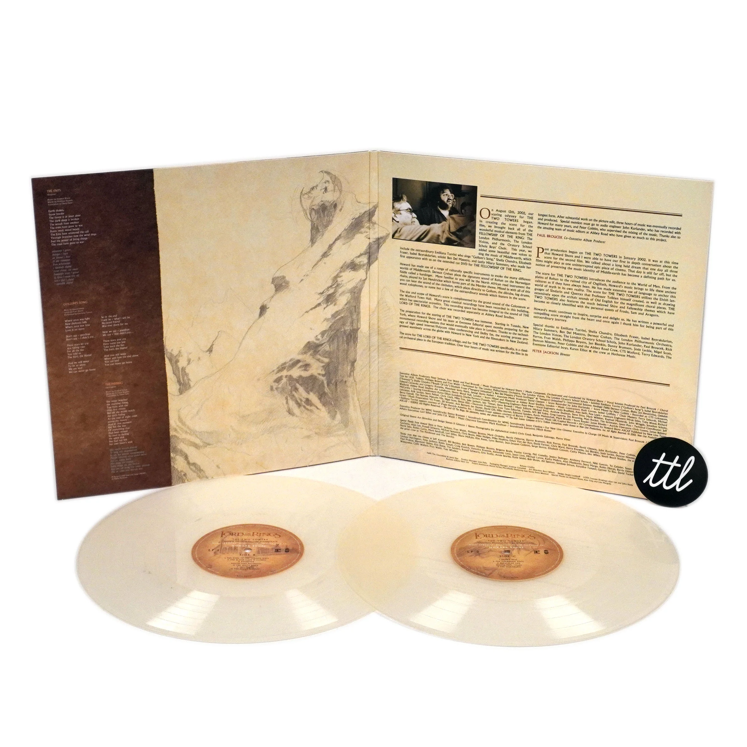 The Lord Of The Rings: The Two Towers Soundtrack (Indie Exclusive Colored Vinyl) Vinyl 2LP - Image 2