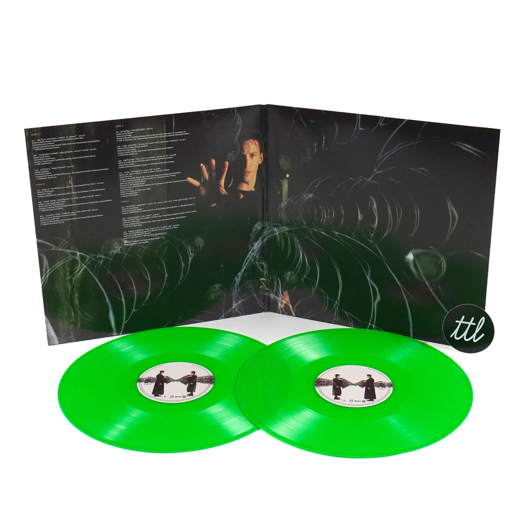 The Matrix: Music From The Motion Picture (Neon Green Colored Vinyl) Vinyl 2LP - Image 2