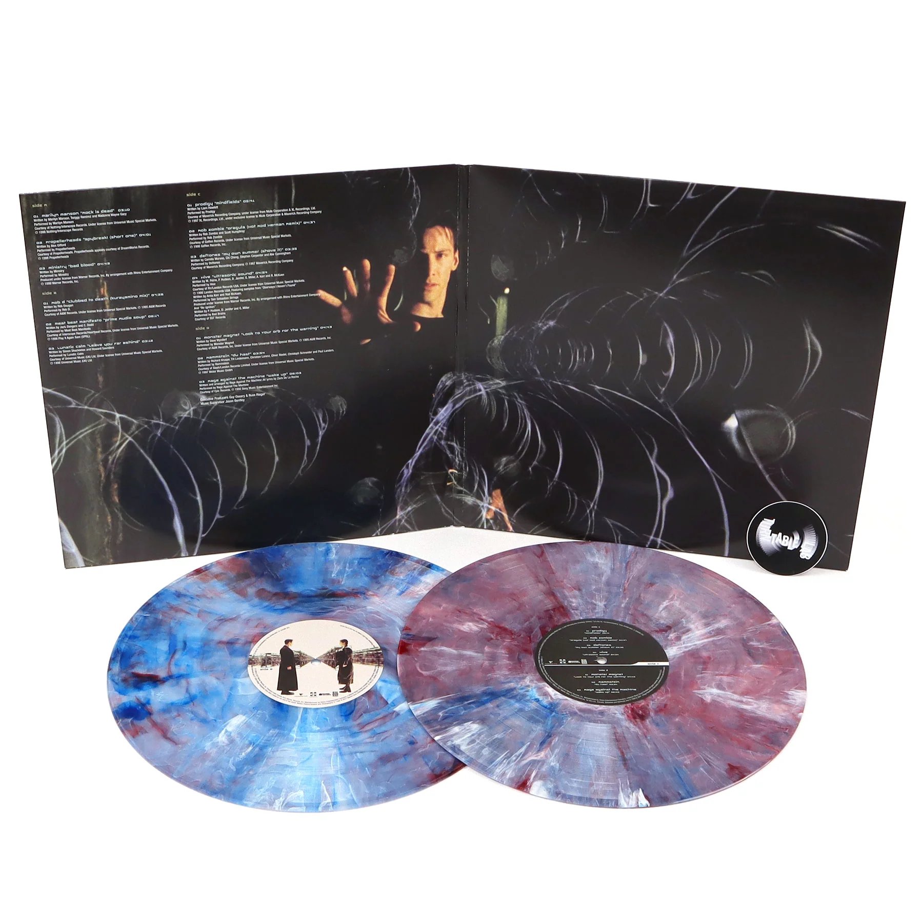 The Matrix: Music From The Motion Picture (Red & Blue Clear Swirl Vinyl) Vinyl 2LP - Image 2