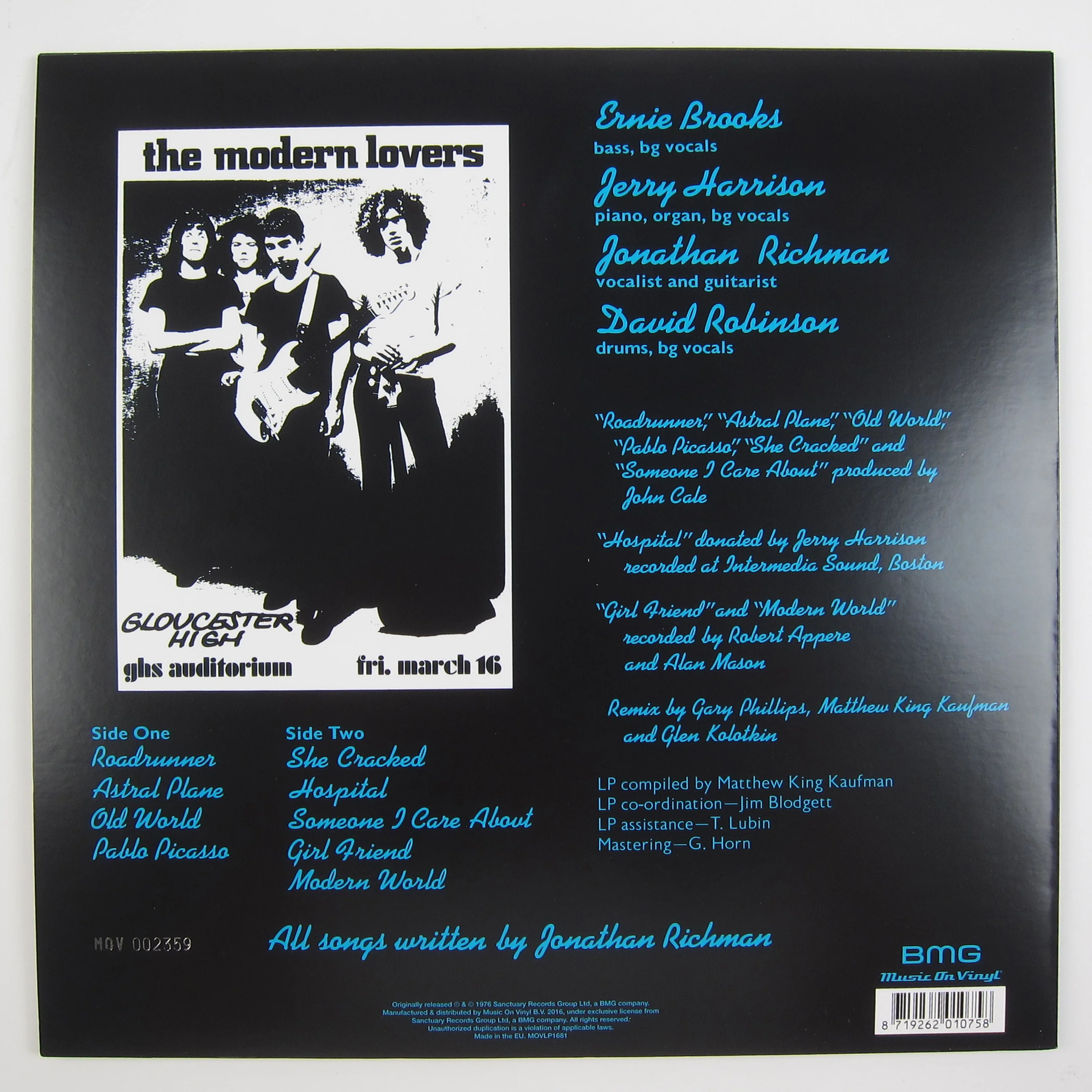 The Modern Lovers: The Modern Lovers (Music On Vinyl 180g, Colored Vinyl) Vinyl LP - Image 2
