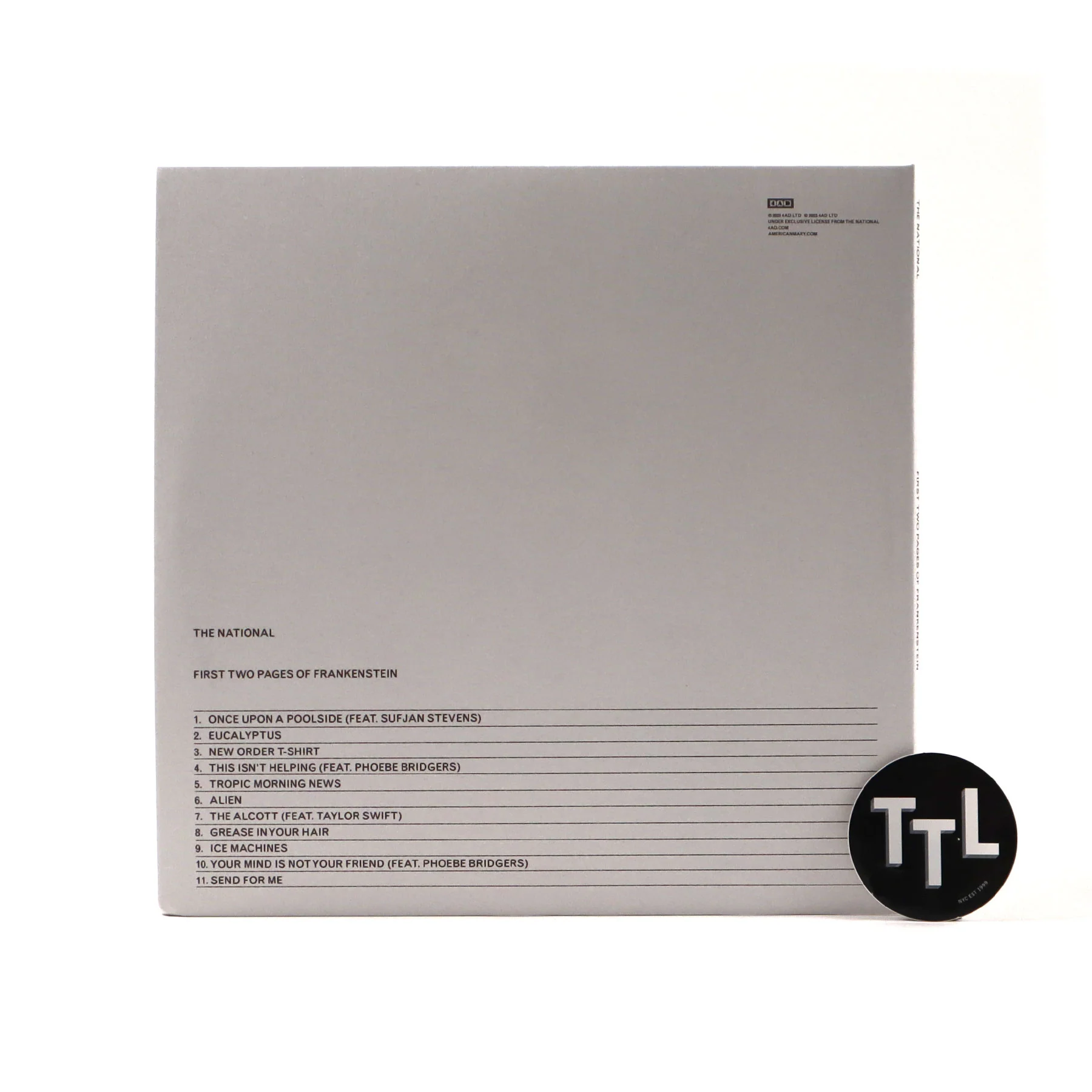 The National: First Two Pages Of Frankenstein (Indie Exclusive Colored Vinyl) Vinyl LP - Image 3