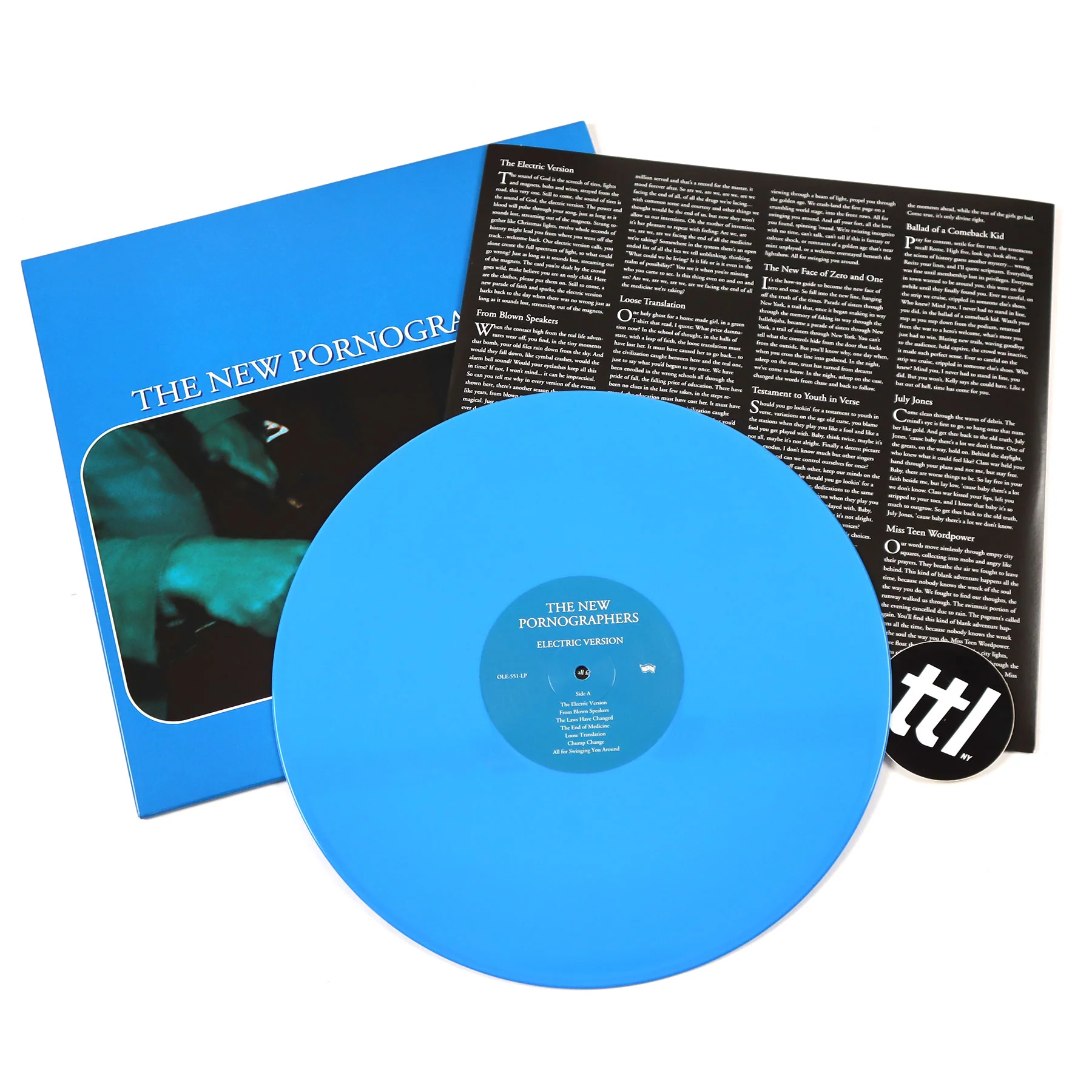 The New Pornographers: Electric Version (Colored Vinyl) Vinyl LP - Image 2