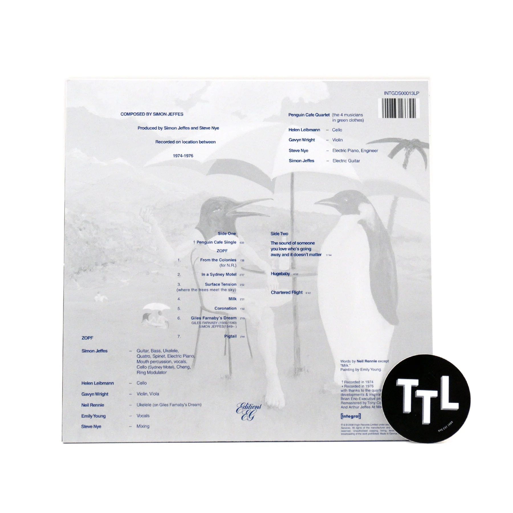 The Penguin Cafe Orchestra: Music From the Penguin Cafe (Colored Vinyl) Vinyl LP - Image 3