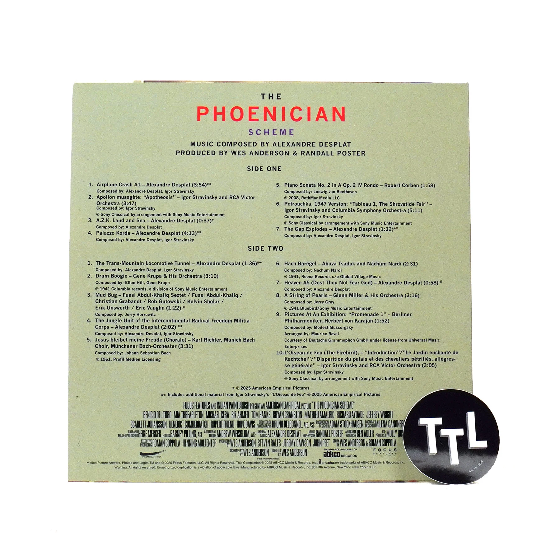 The Phoenician Scheme: Original Soundtrack (Colored Vinyl) Vinyl LP - Image 3