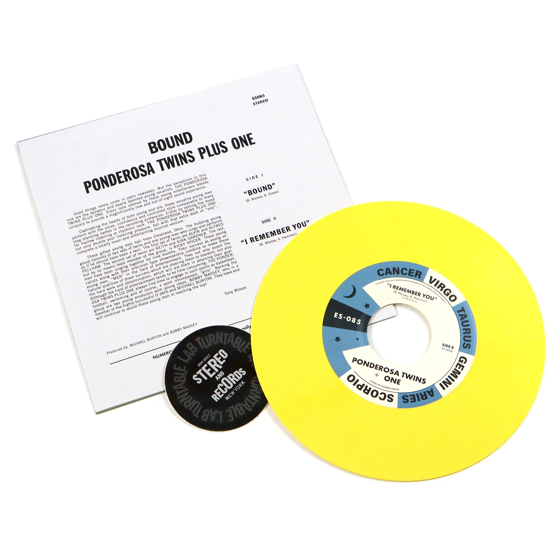 The Ponderosa Twins Plus One: Bound (Colored Vinyl) Vinyl 7" - Image 2