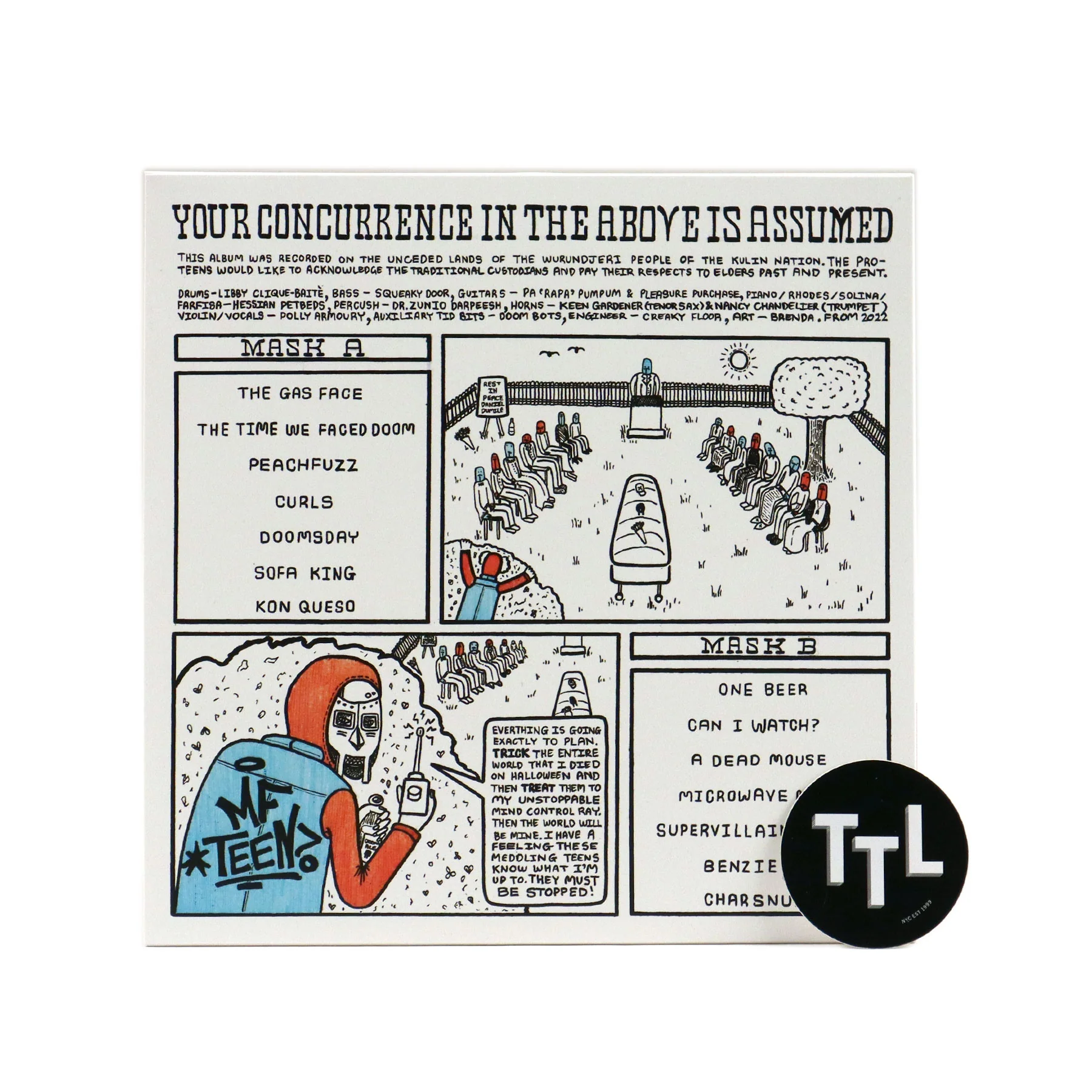 The Pro-Teens: MF TEEN - Your Concurrence In The Above Is Assumed (MF Doom Covers) (Colored Vinyl) Vinyl LP - Image 3
