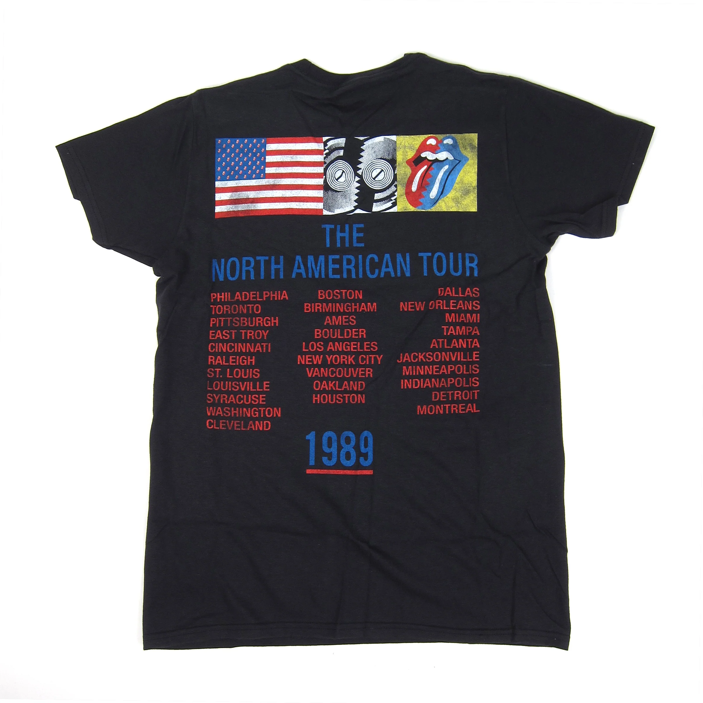 The Rolling Stones: Steel Wheels 89 Shirt - Black - Image 2