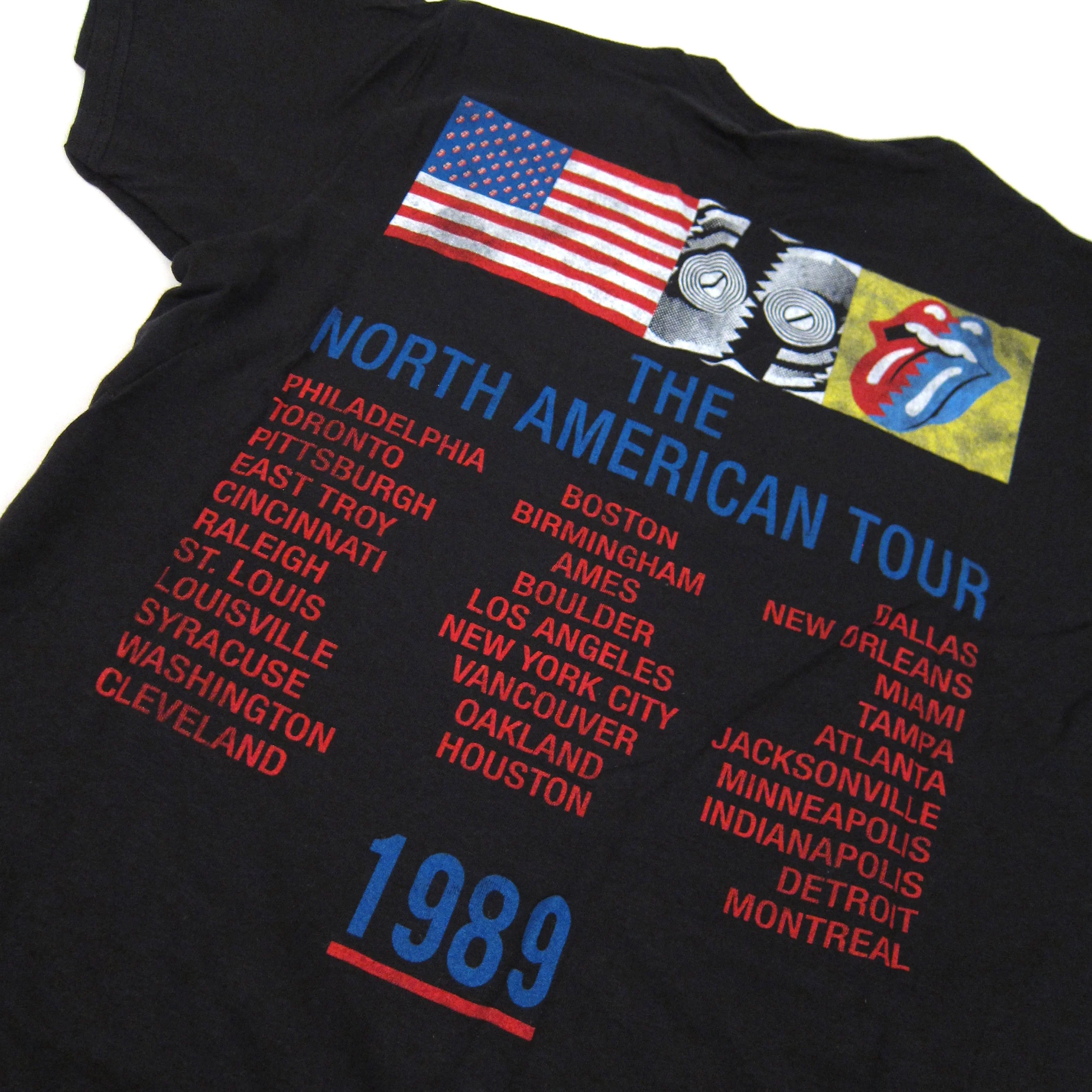 The Rolling Stones: Steel Wheels 89 Shirt - Black - Image 4