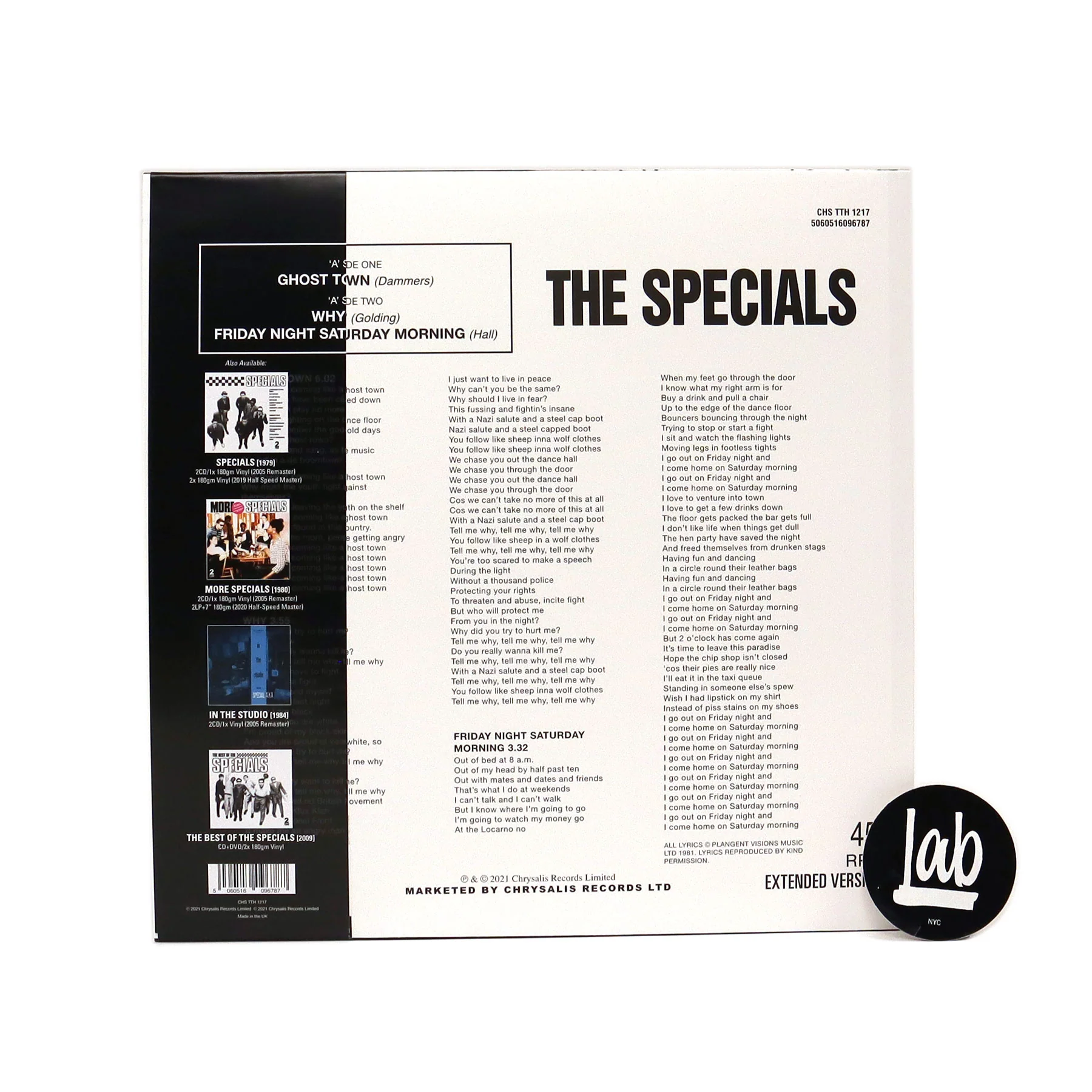The Specials: Ghost Town - 40th Anniversary Edition (180g) Vinyl 12" - Image 2