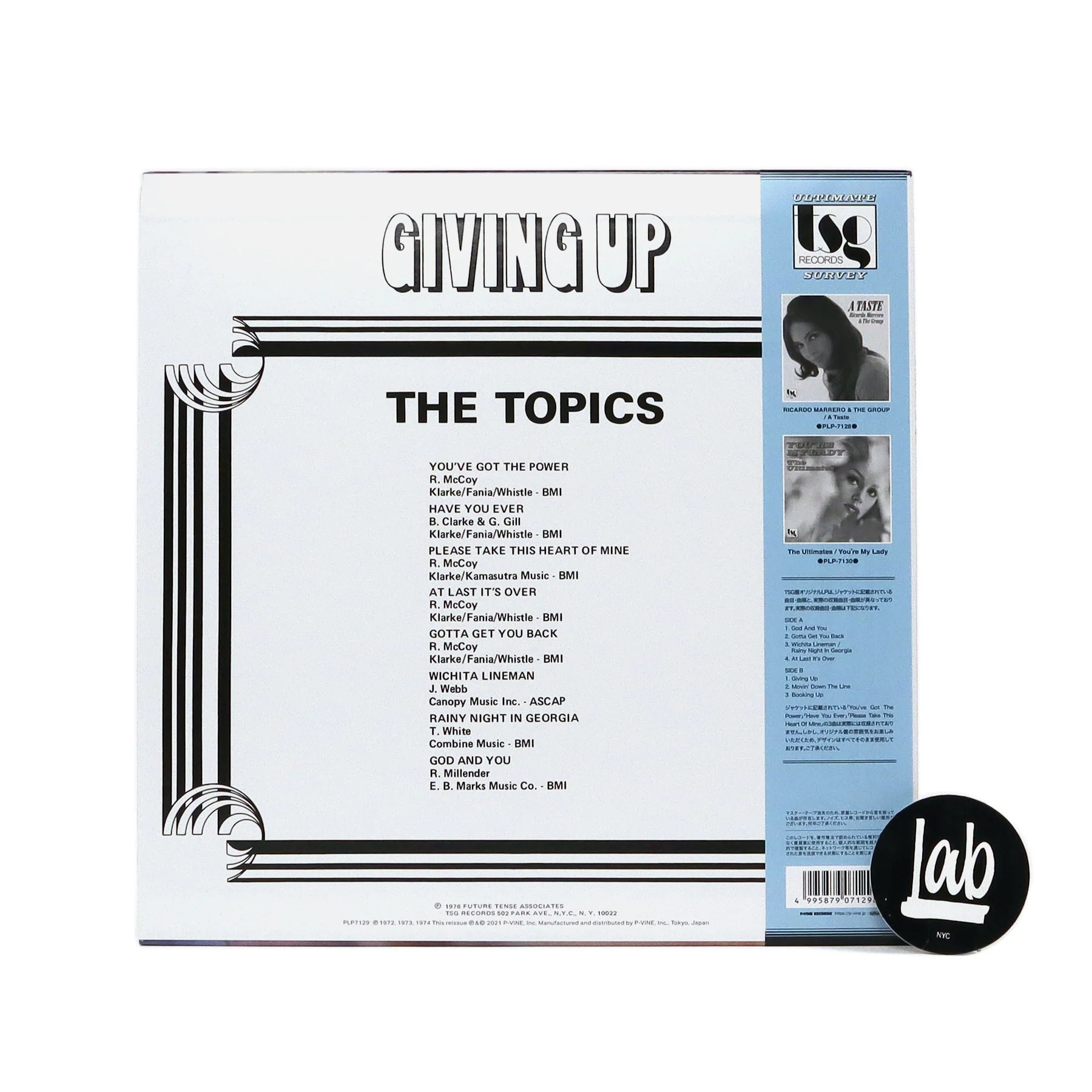The Topics: Giving Up (Japan Import) Vinyl LP - Image 2