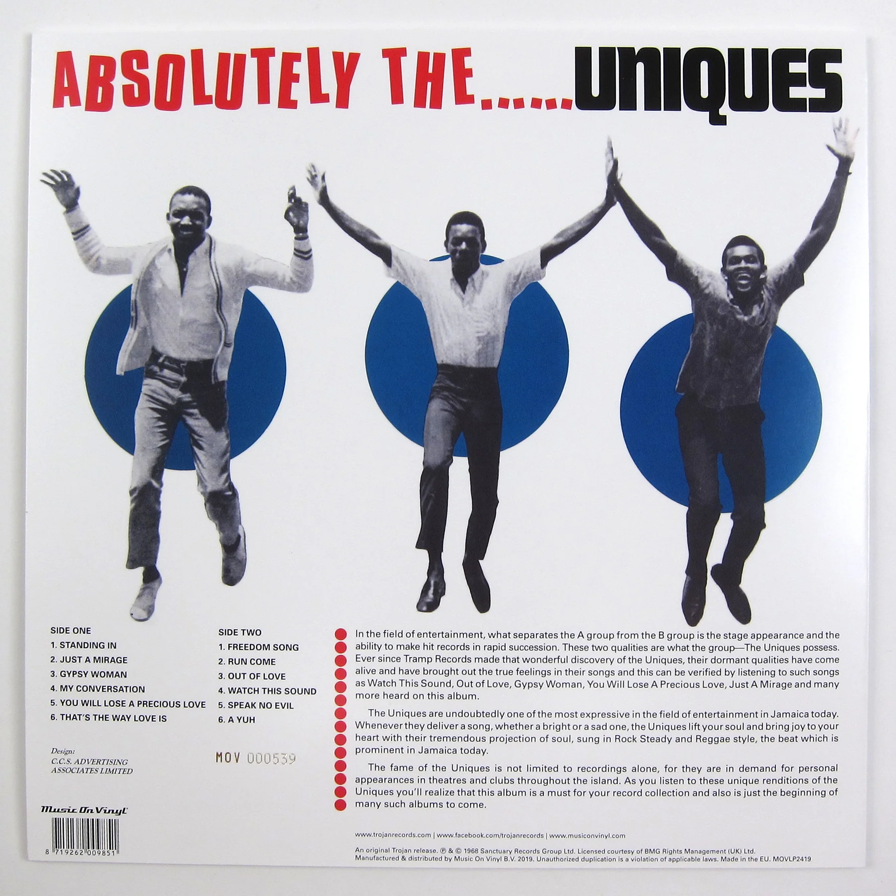 The Uniques: Absolutely The... Uniques (Music On Vinyl 180g, Colored Vinyl) Vinyl LP - Image 2