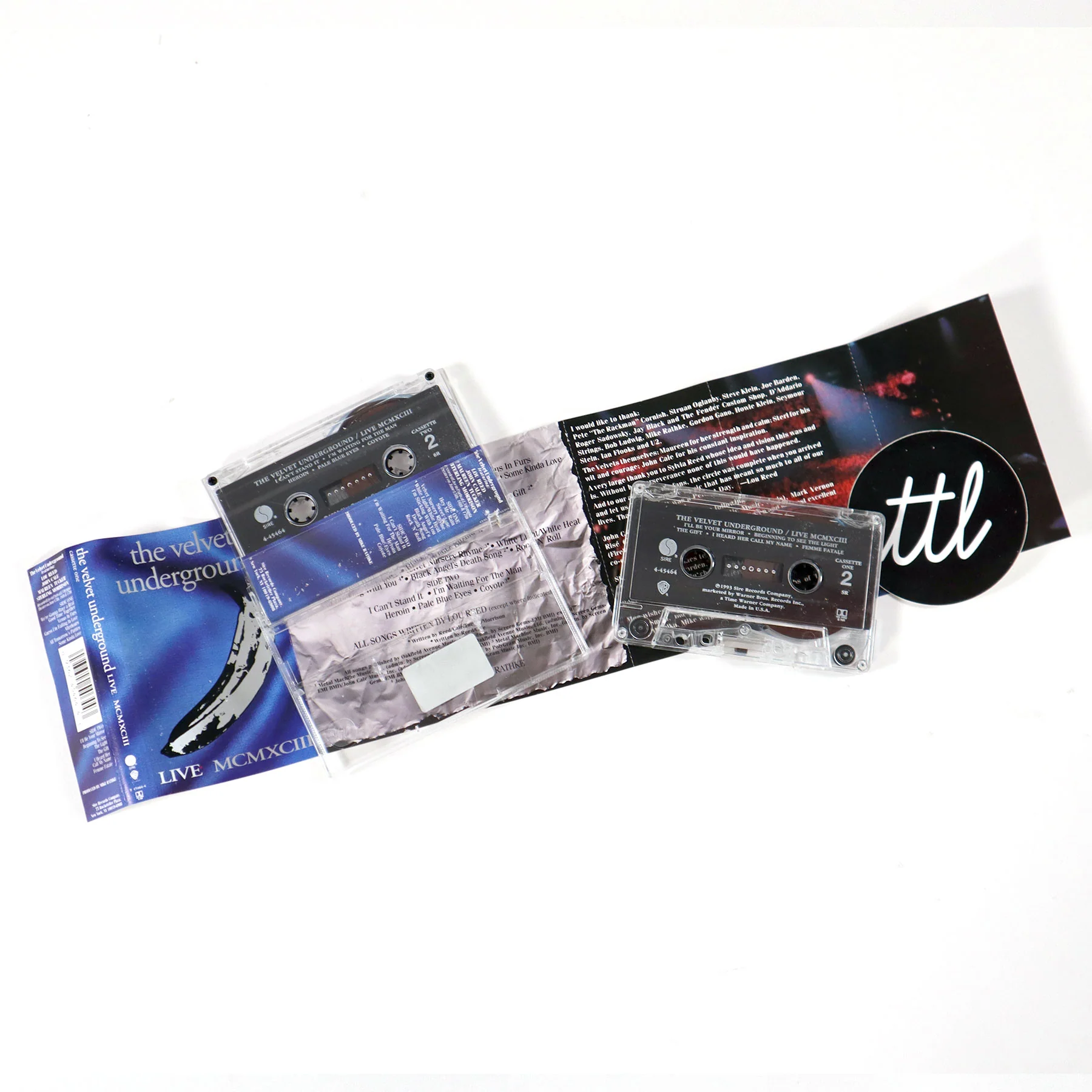 The Velvet Underground: Live MCMXCIII Double Cassette Tape (Deadstock) - Image 2