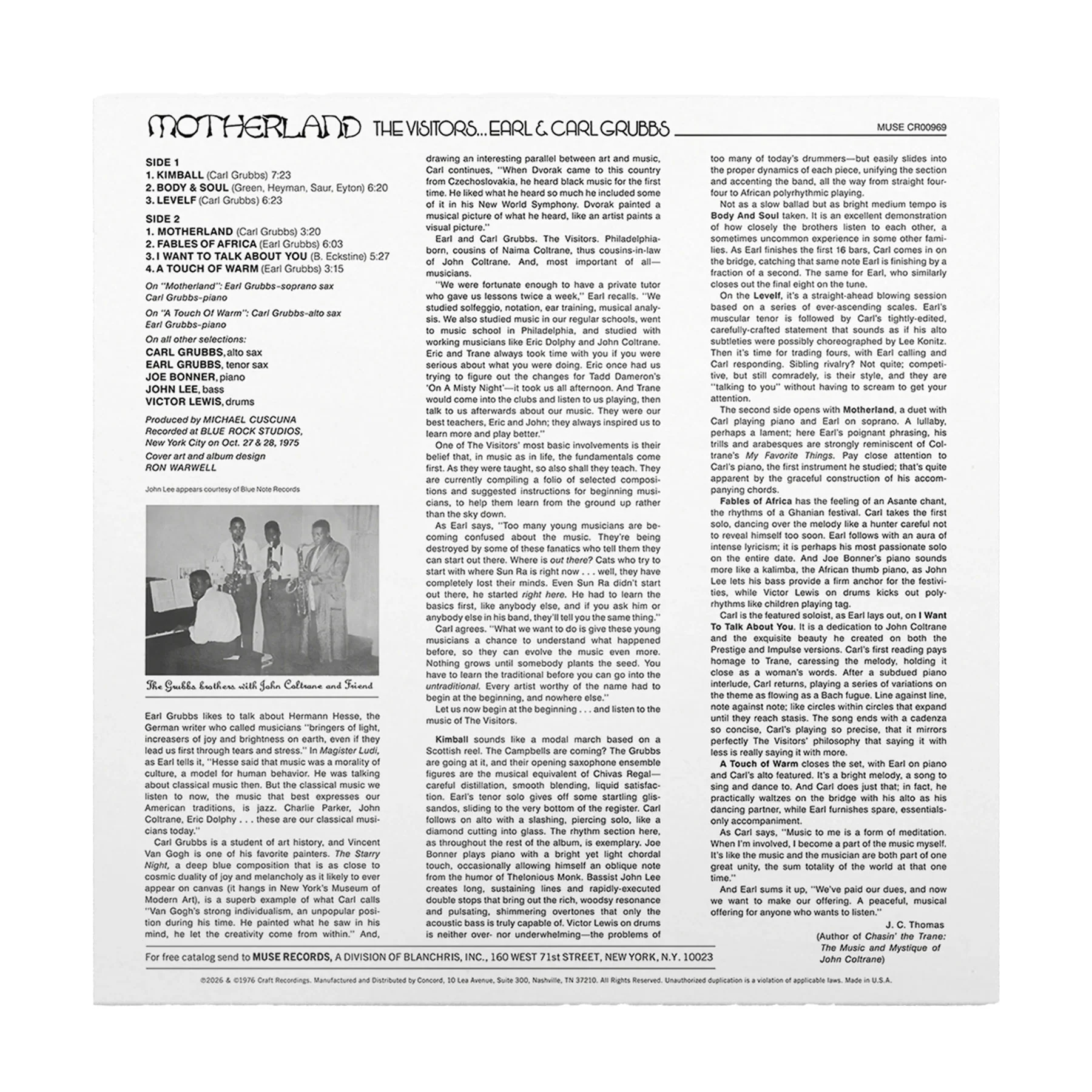 The Visitors: Motherland (180g, Jazz Dispensary Top Shelf) Vinyl LP - PRE-ORDER - Image 3