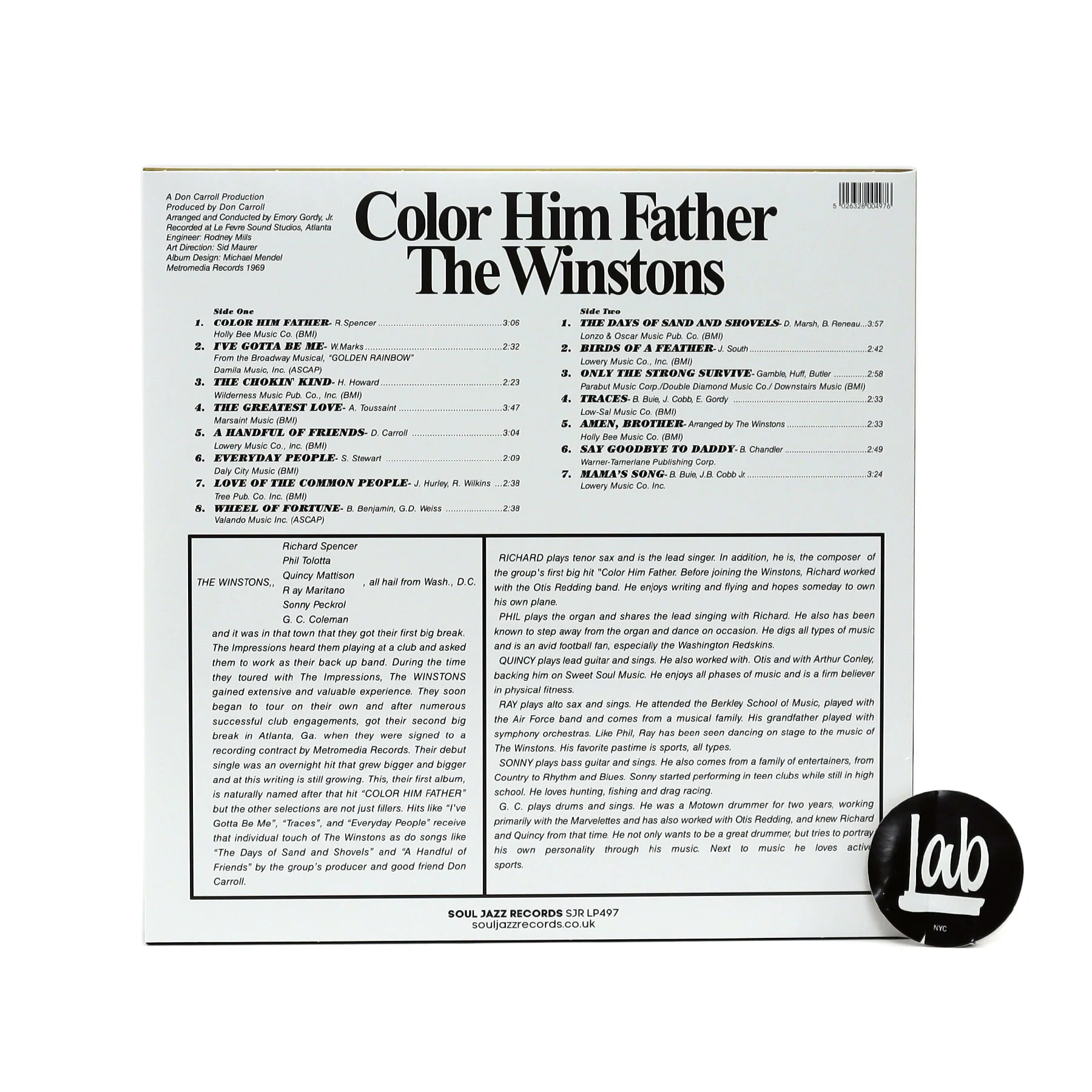 The Winstons: Color Him Father Vinyl LP+12" - Image 3