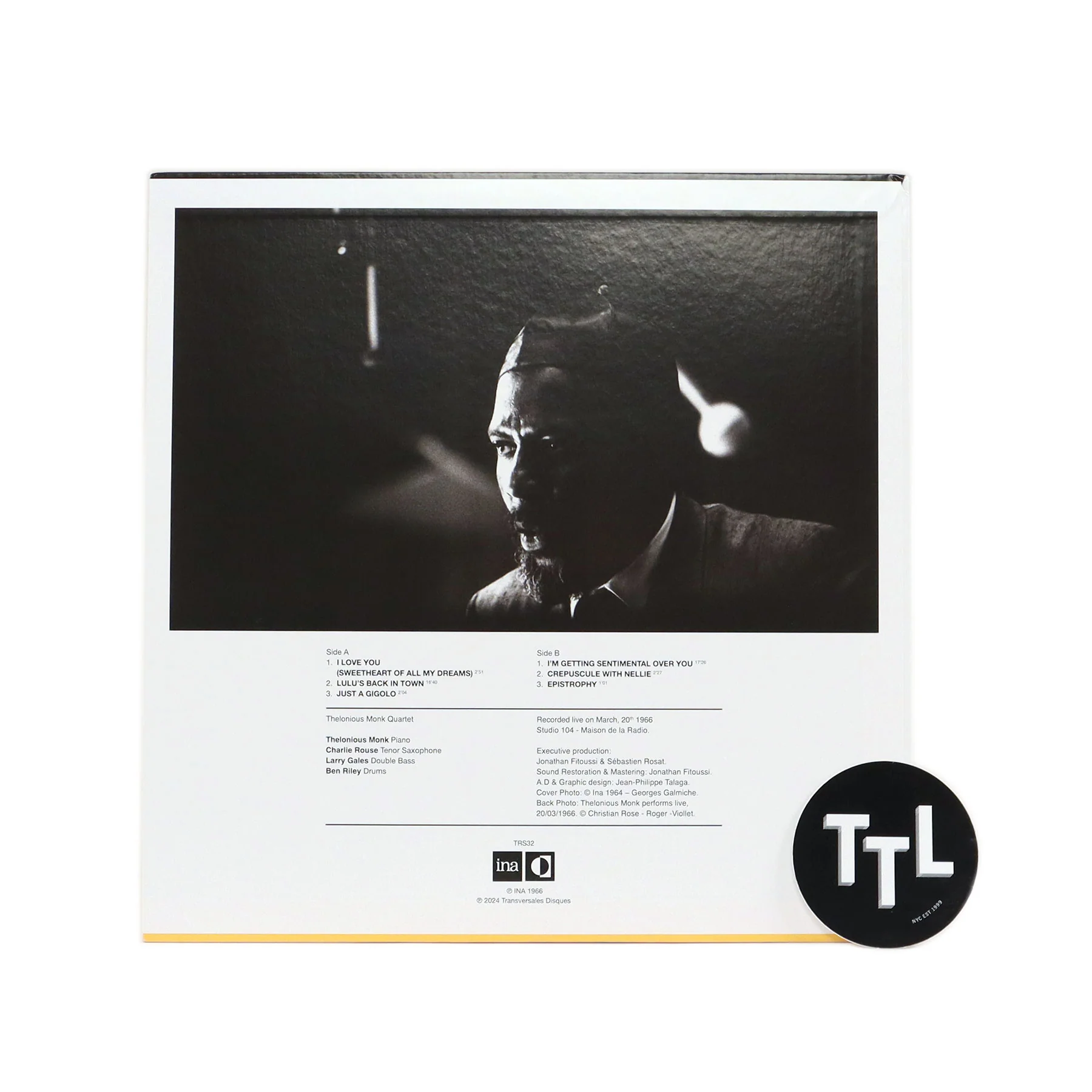 Thelonious Monk: Live In Paris 1966 Vinyl LP - Image 2
