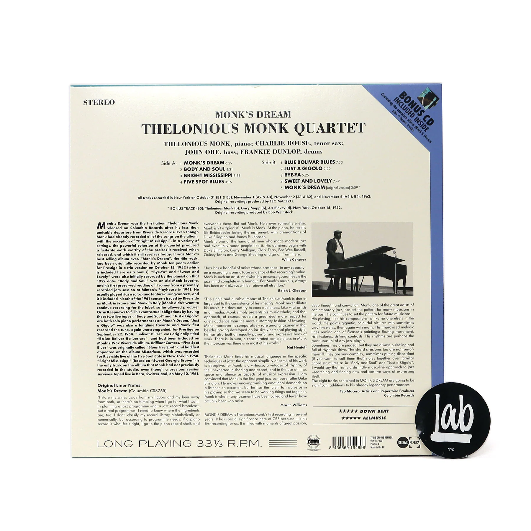 Thelonious Monk: Monk's Dream (180g) Vinyl LP+CD - Image 4