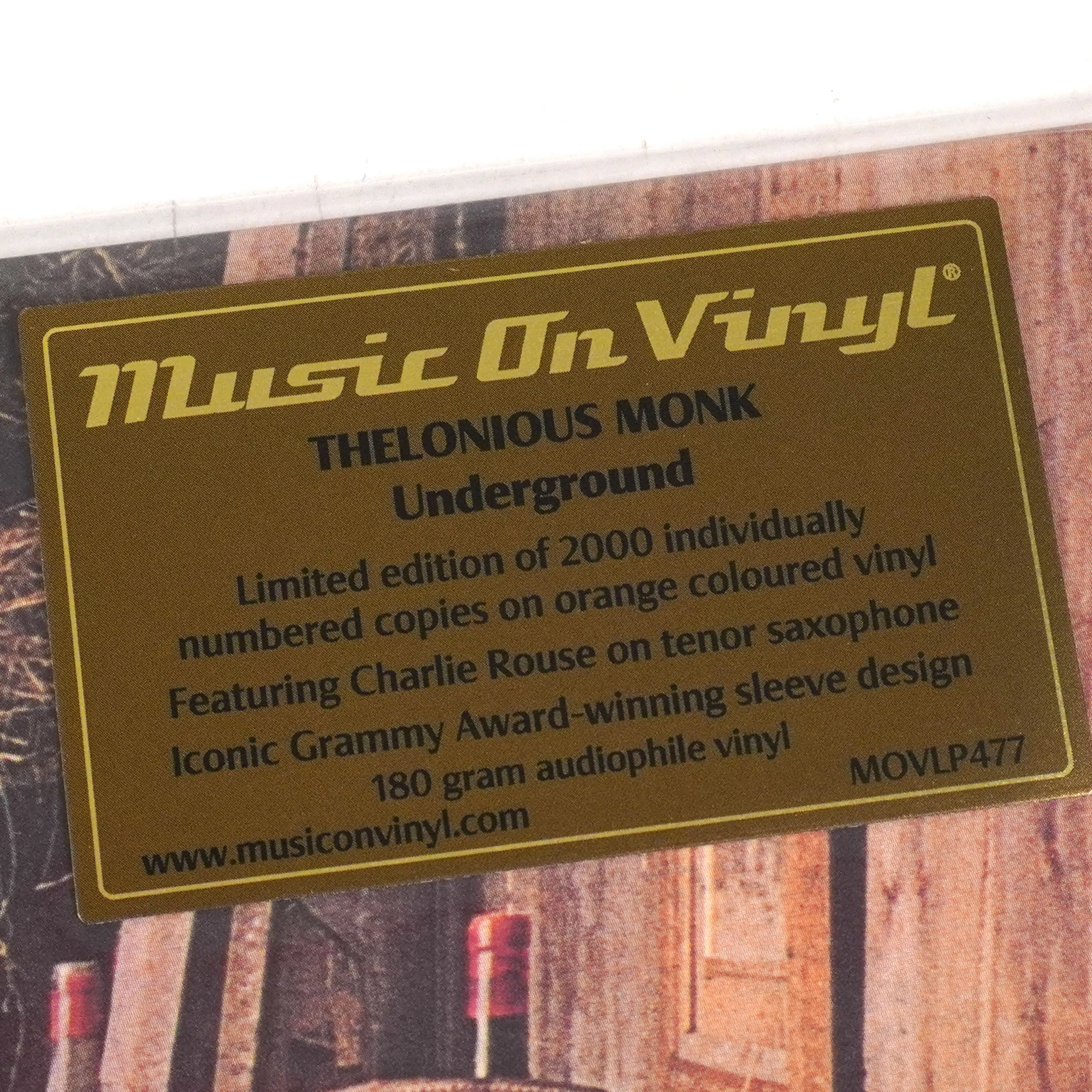 Thelonious Monk: Underground (180g, Colored Vinyl) Vinyl LP - Image 4