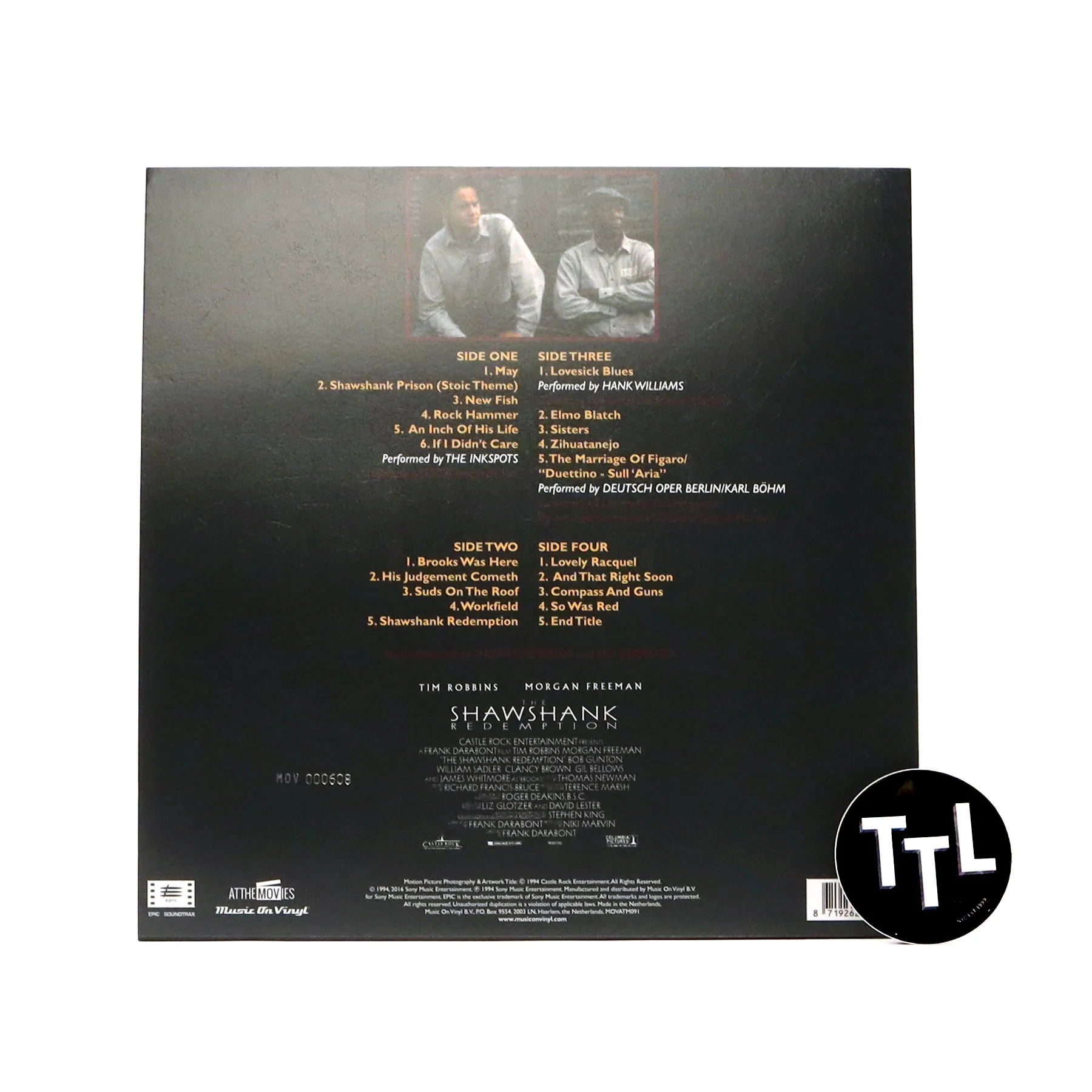 Thomas Newman: Shawshank Redemption Soundtrack (180g, Colored Vinyl) Vinyl 2LP - Image 3