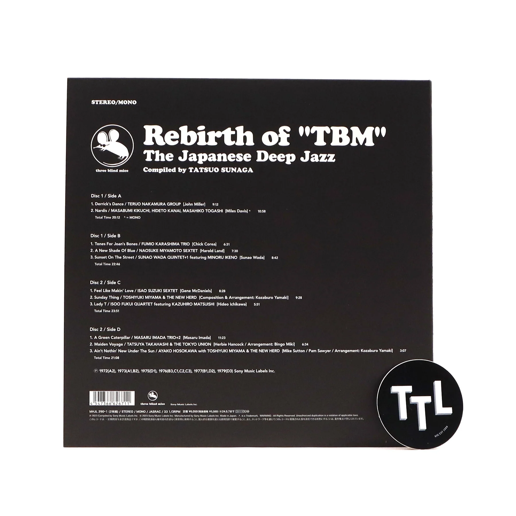 Three Blind Mice: Rebirth of TBM - The Japanese Deep Jazz (Japan Import) Vinyl 2LP - Image 3