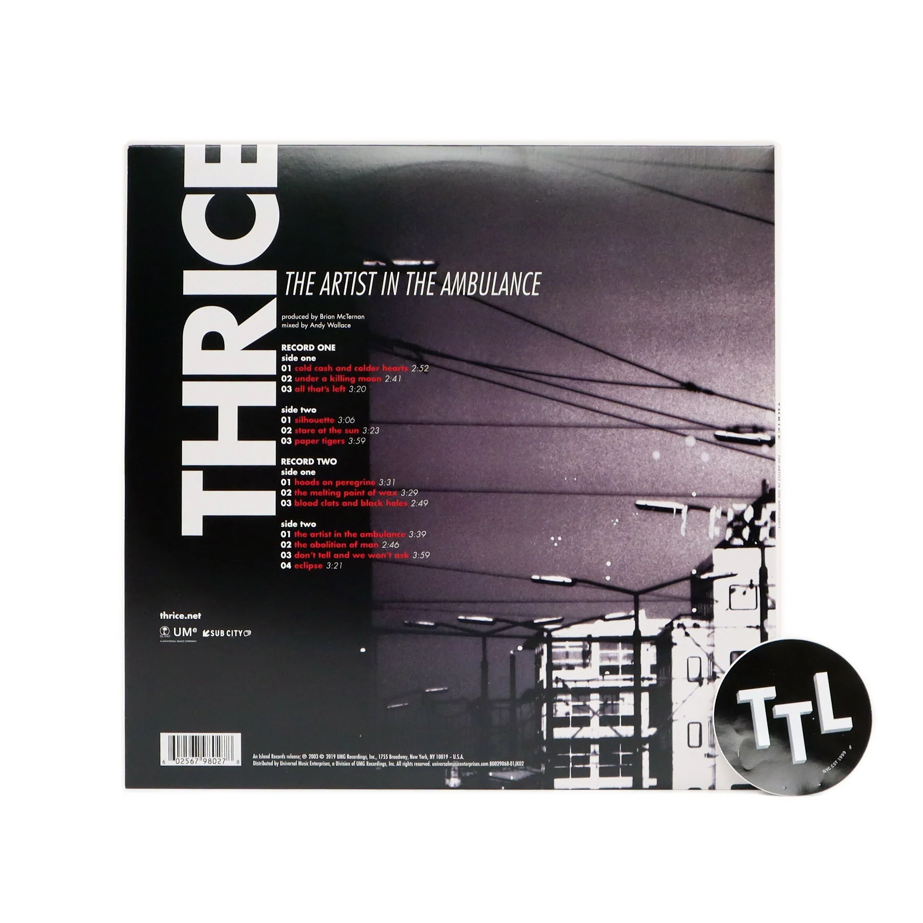 Thrice: The Artist In The Ambulance (Smokey Clear Colored Vinyl) Vinyl 2LP - Image 3