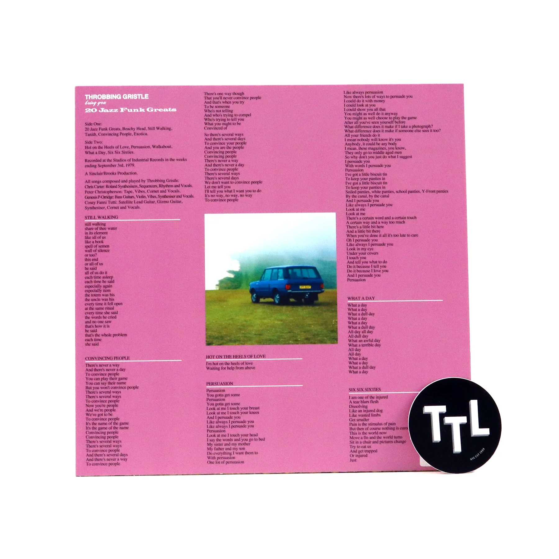 Throbbing Gristle: 20 Jazz Funk Greats LP - Image 3