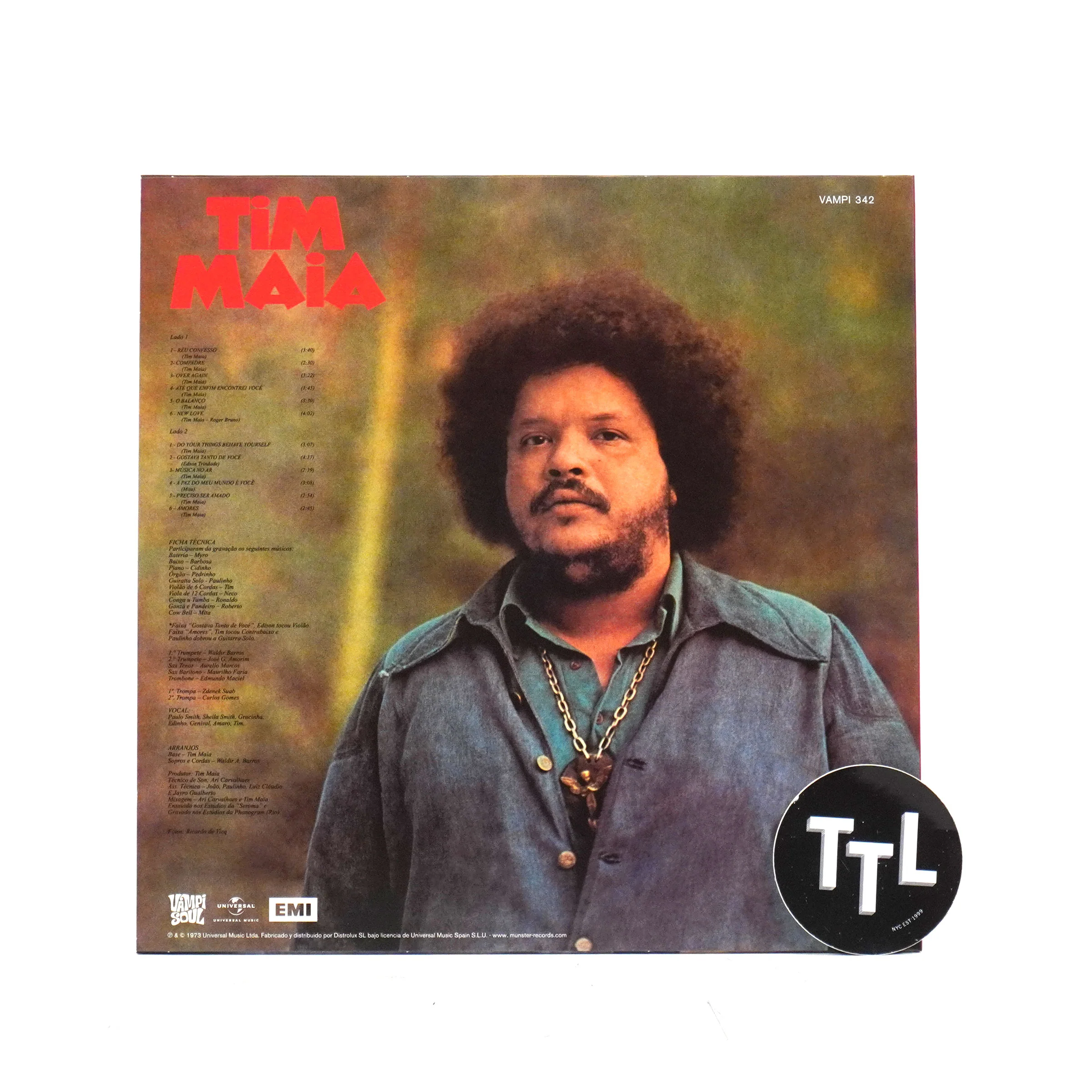 Tim Maia: Tim Maia 1973 Vinyl LP - Image 3