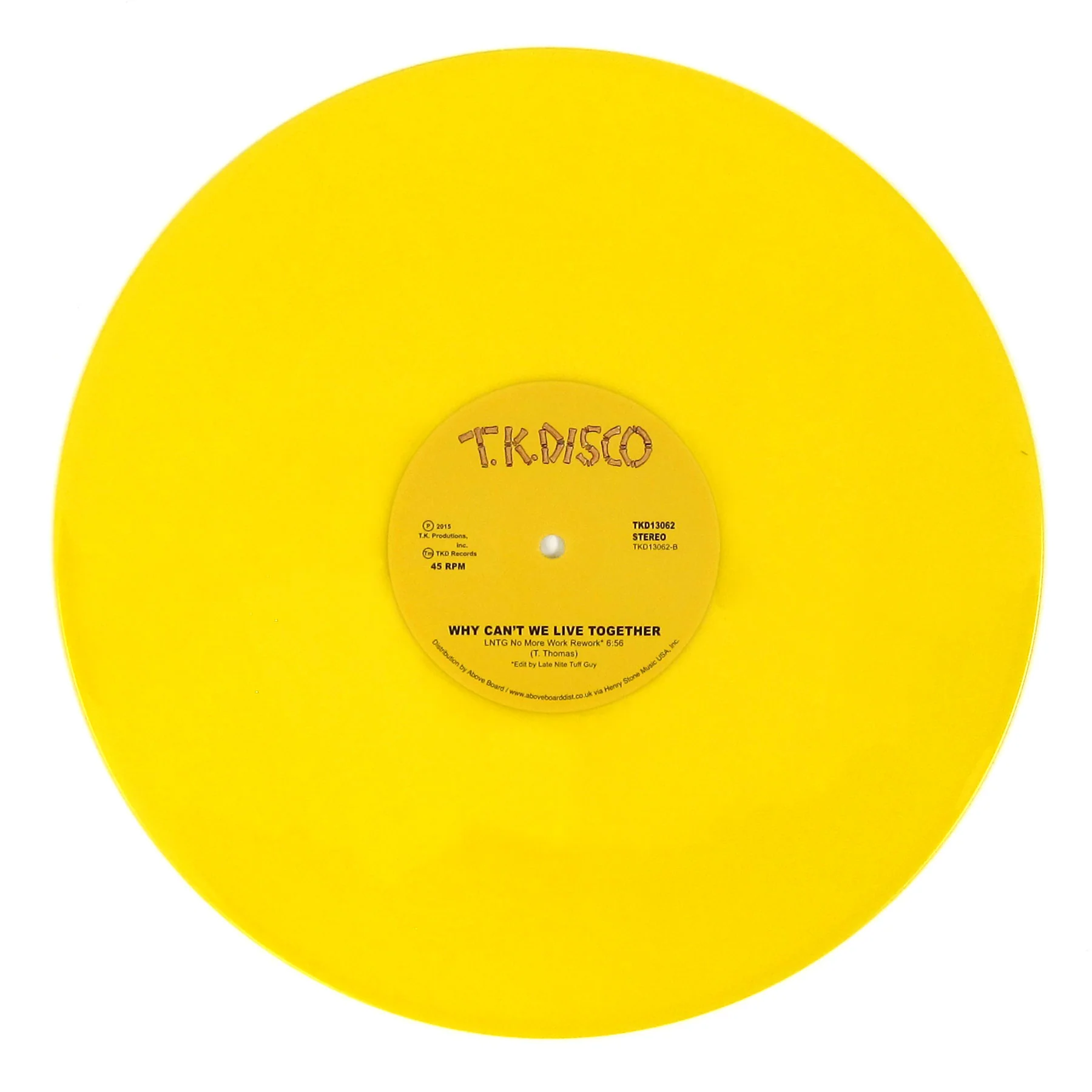 Timmy Thomas: Why Can't We Live Together (LNTG Remix, Colored Vinyl) Vinyl 12" - Image 2