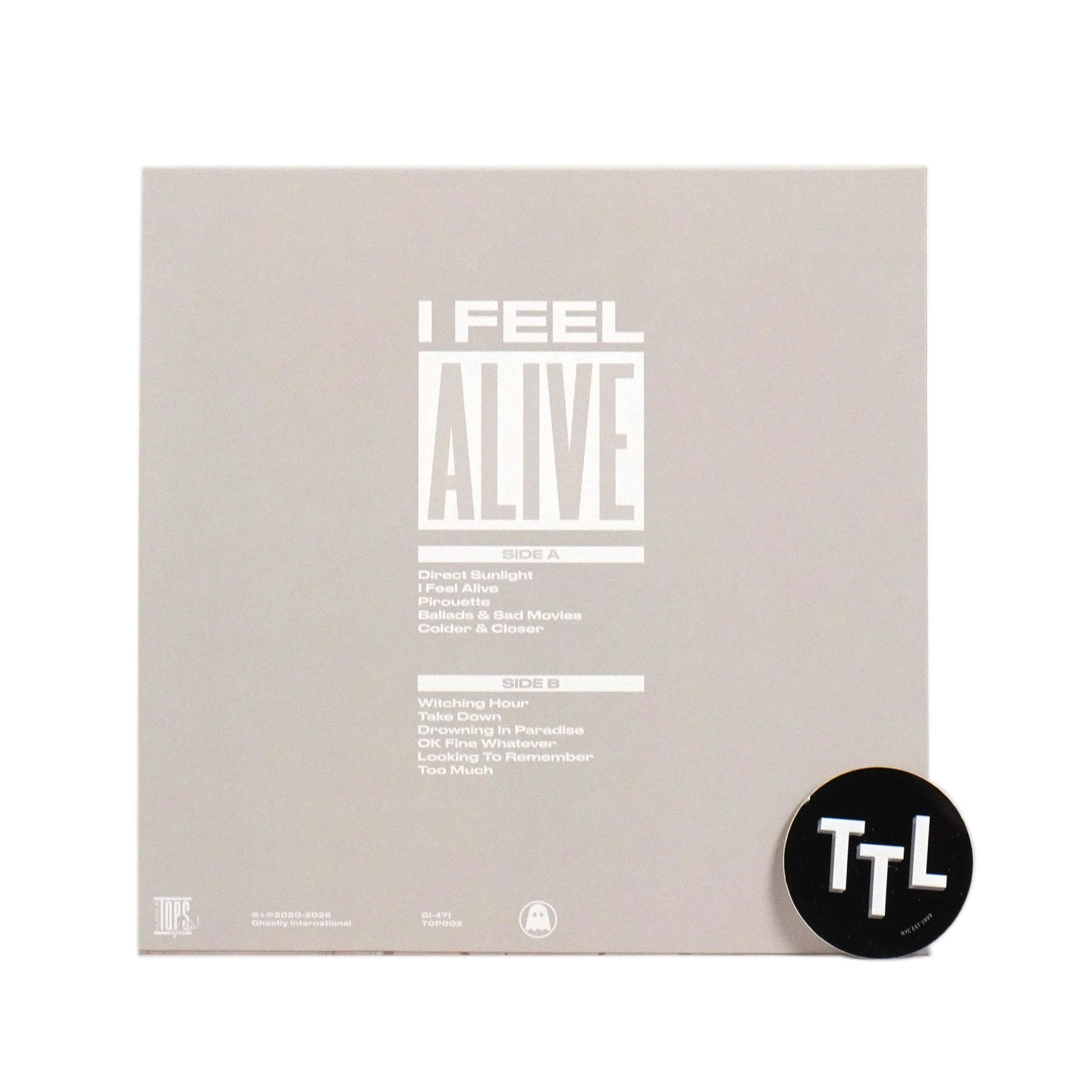 TOPS: I Feel Alive (Colored Vinyl) Vinyl LP - Image 3